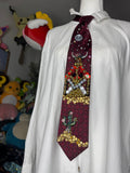 Burgundy Lost Luxurious Longhorn Mansion Western Royalty Tie