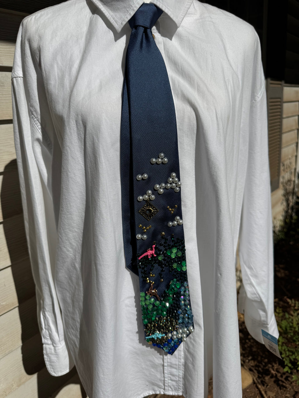 Navy Blue Jurassic Park Dinosaur Age Tie