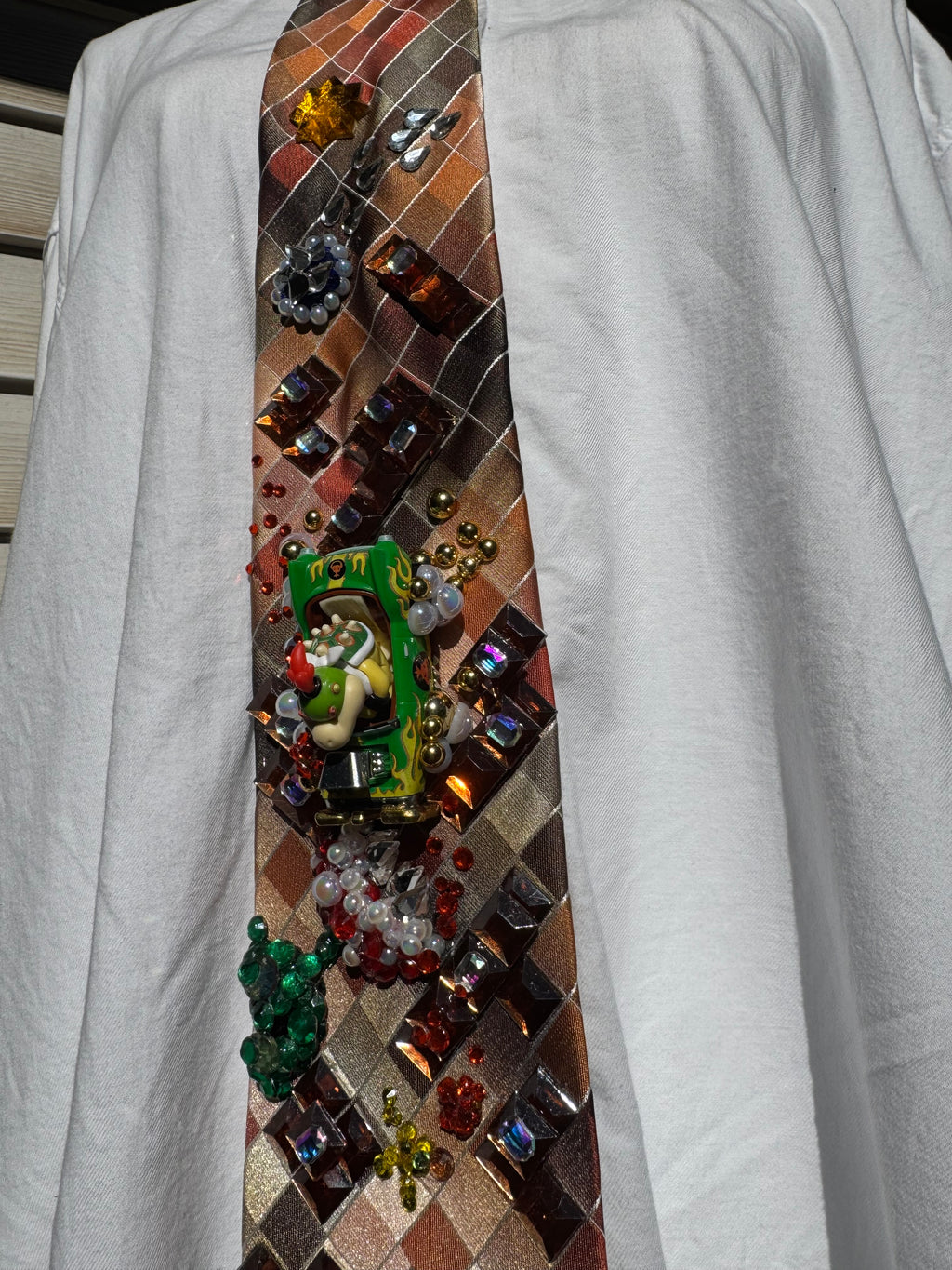 Orange Bowser Js Dodging Piranha Plants on Tetris Road 200cc Mario Kart Tie
