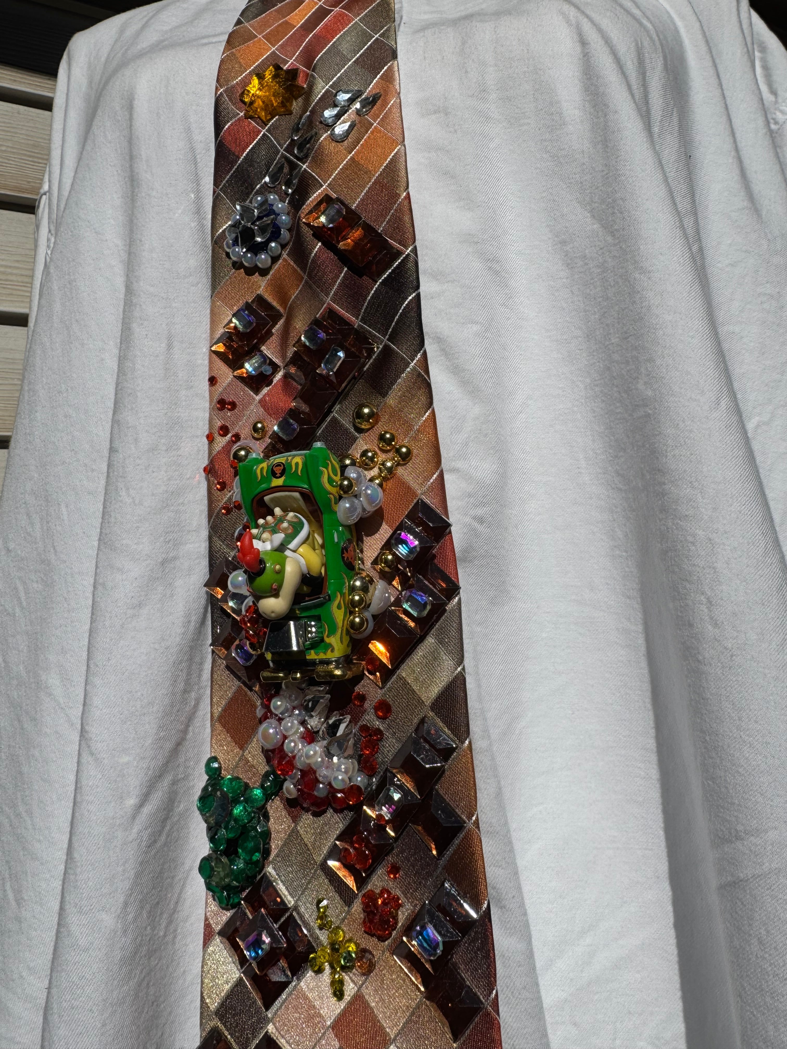 Orange Bowser Js Dodging Piranha Plants on Tetris Road 200cc Mario Kart Tie