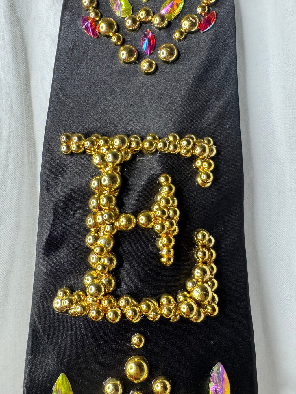 Black Capital Letter E High Class Royalty Tie