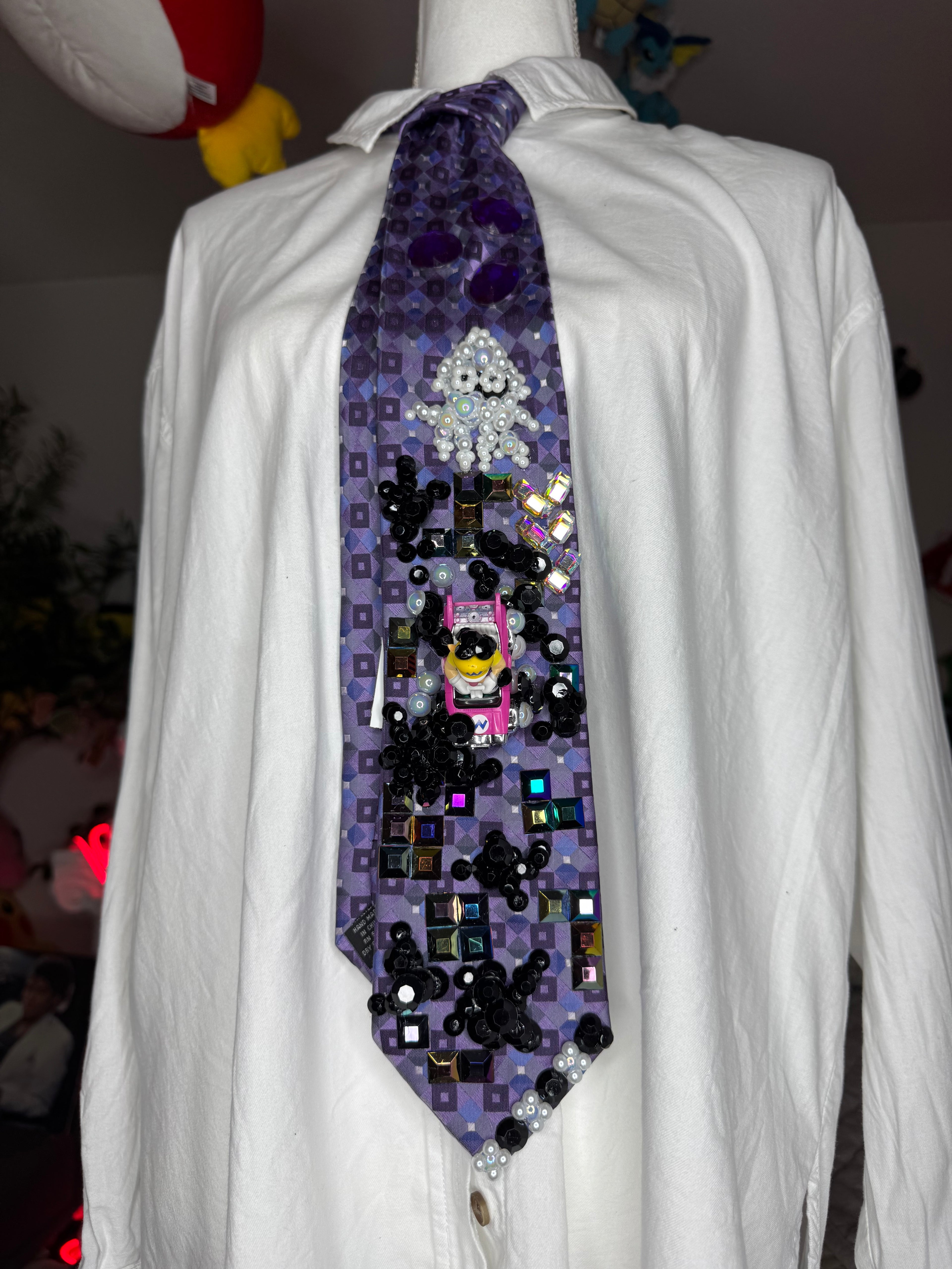 Purple Wario Getting Bloopered On Tetris Road 200cc Mario Kart Tie