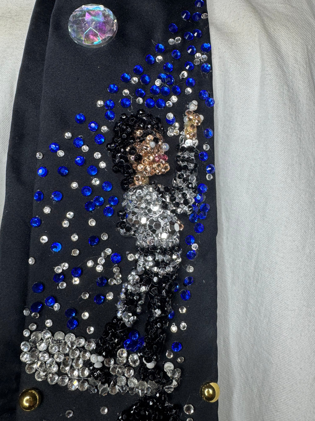 Black Michael Jackson Dancing in Spotlight Human Nature Outro at Wembly Concert Bad Tour 1988 Tie
