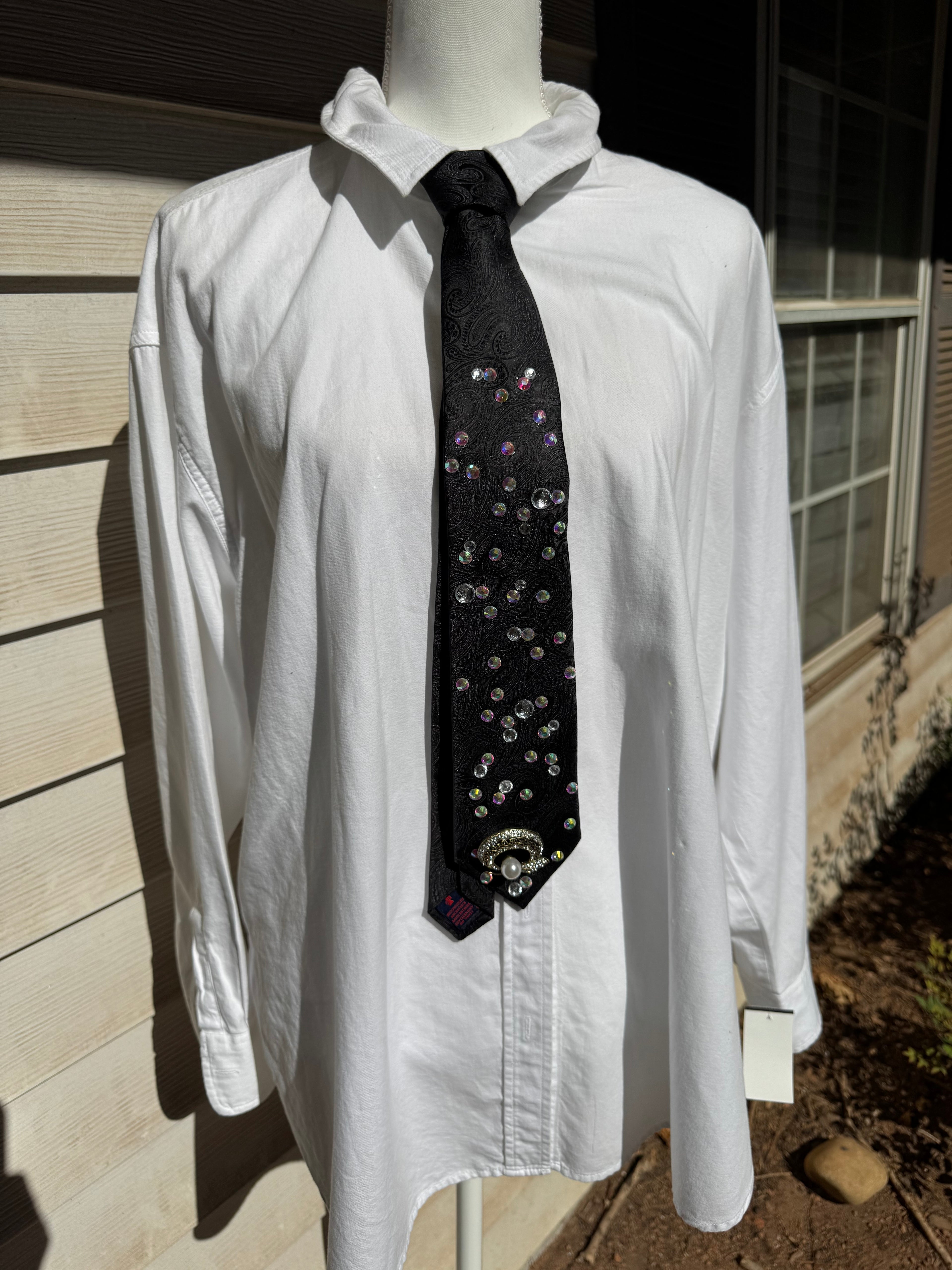 Black Paisley Iridescent Royalty Tie