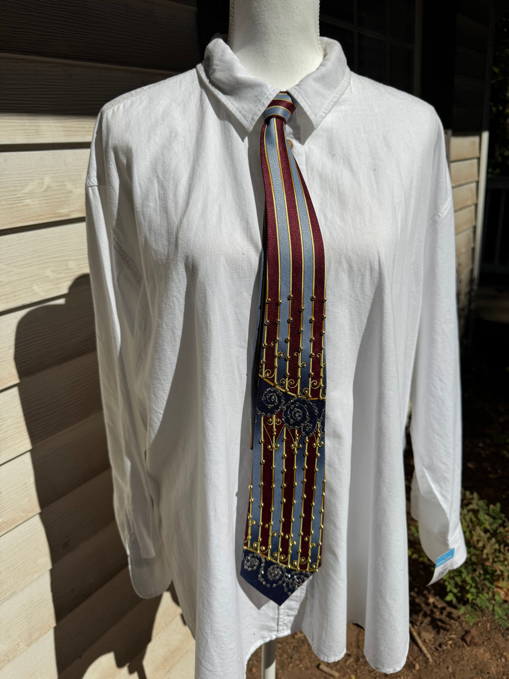 Navy Blue and Burgundy Wonder Woman High Class Royalty Tie