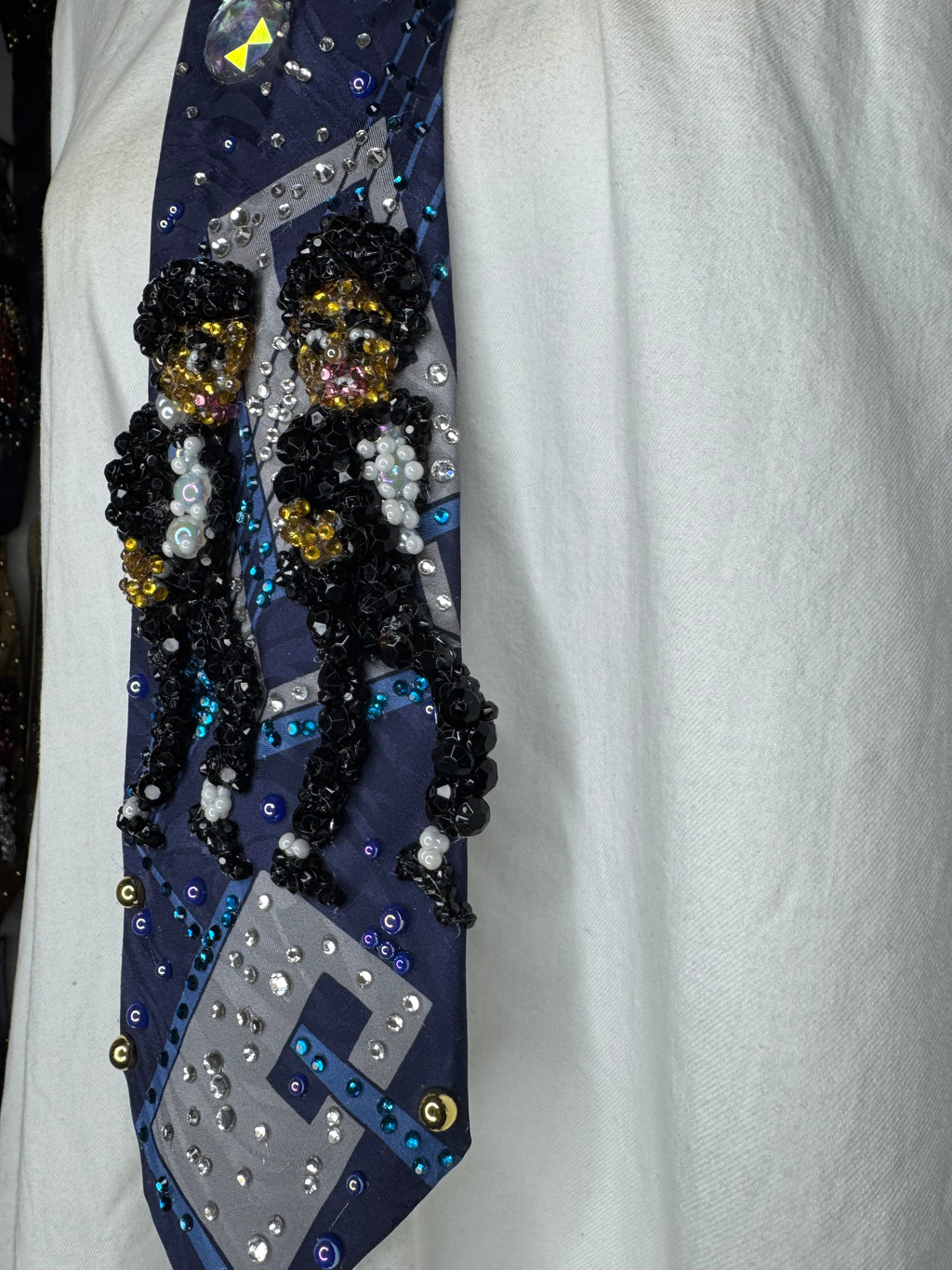 Navy Blue Michael Jackson Double Clone Ending Pose in DSTYGE Music Video Tie