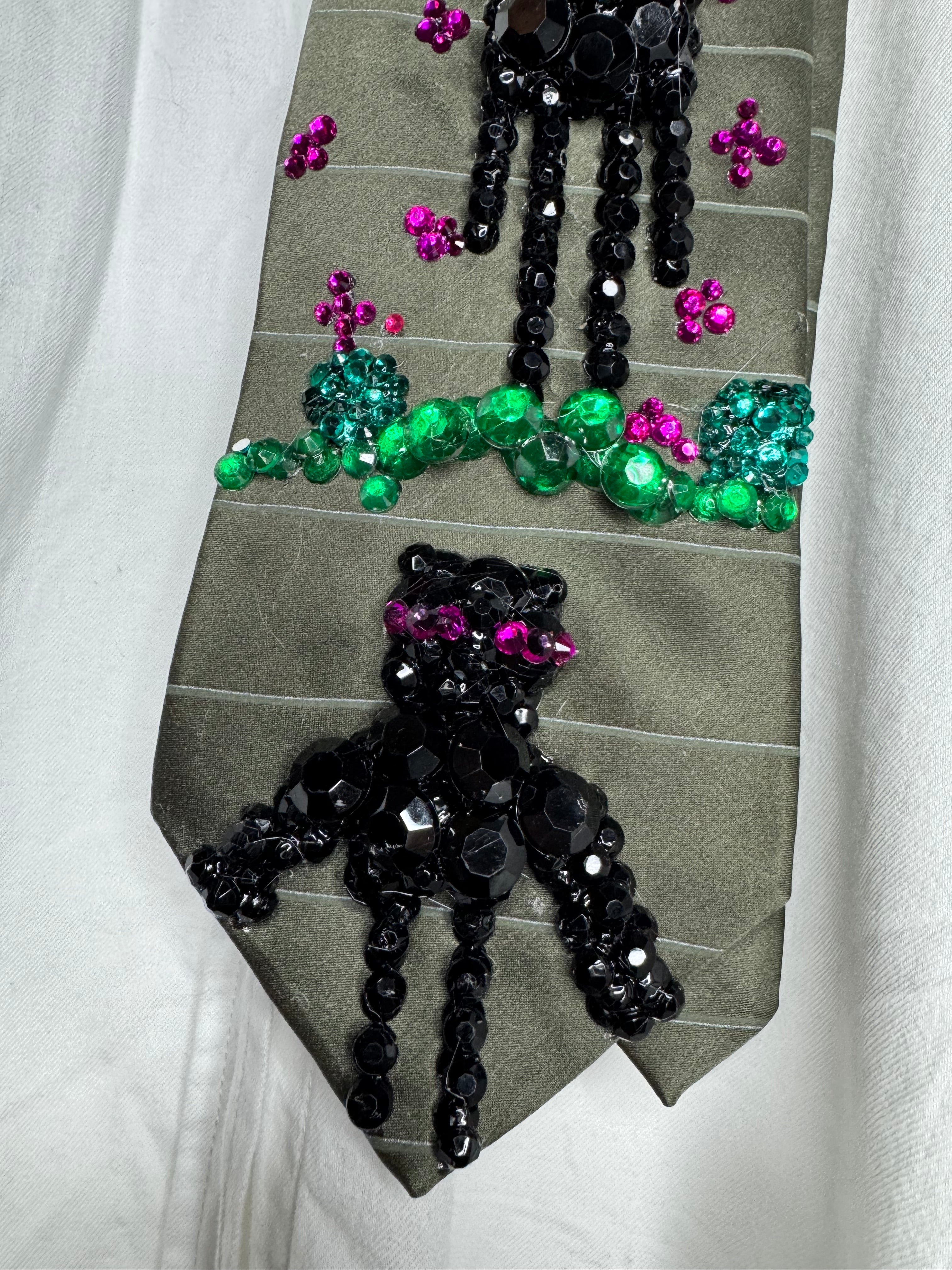 Green Endermans Themed Minecraft Tie