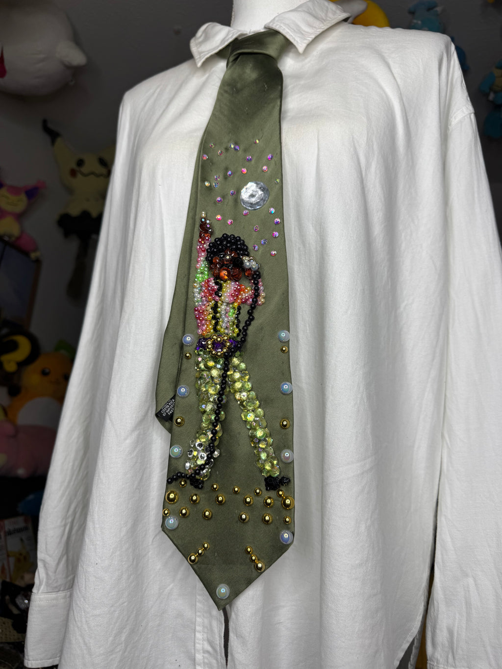Green Silk Young Michael Jackson Singing “Higher” On Going Back To Indiana Concert Jackson 5 1971 Tie