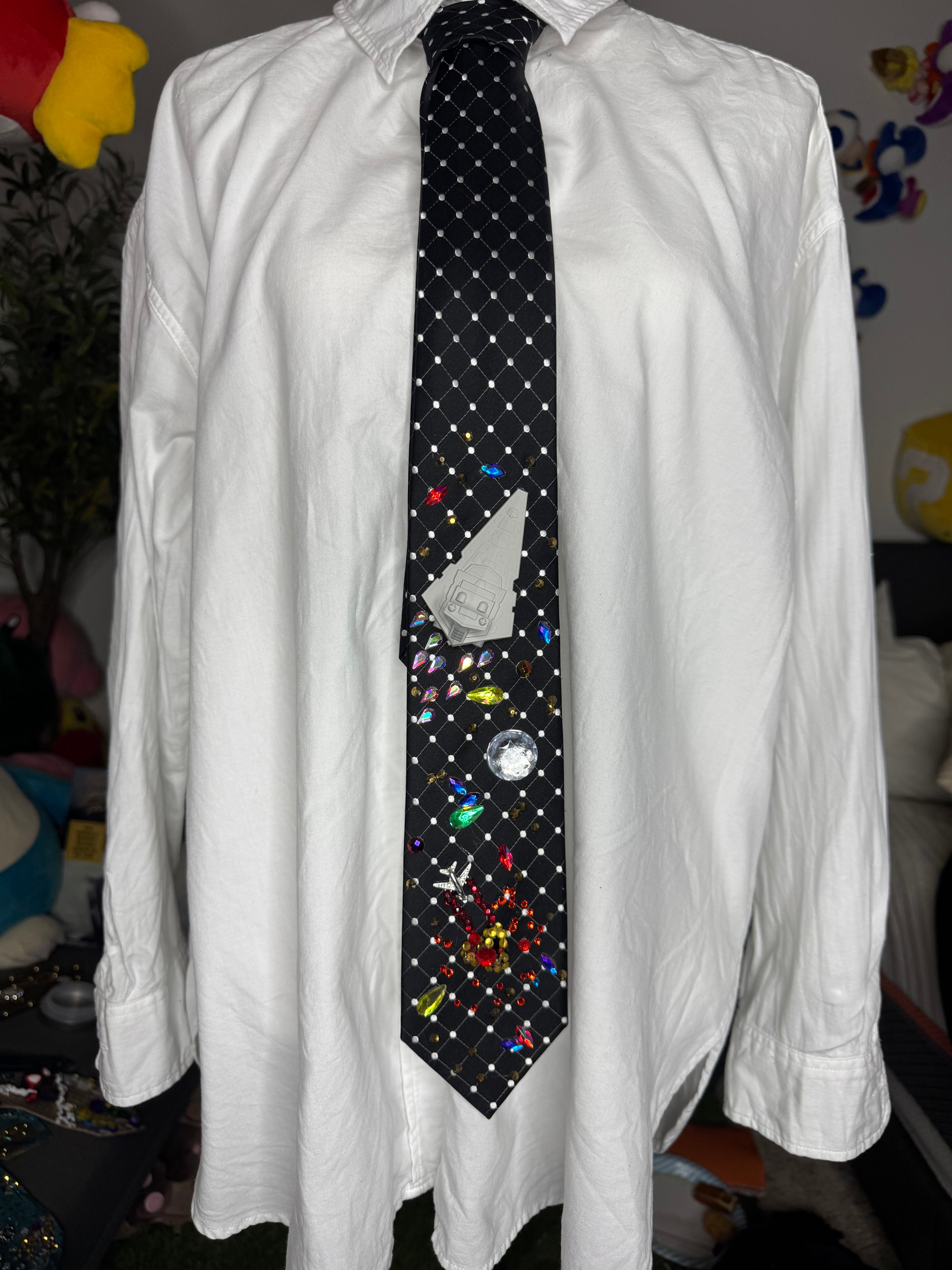 Black Star Destroyer In Combat Star Wars Tie