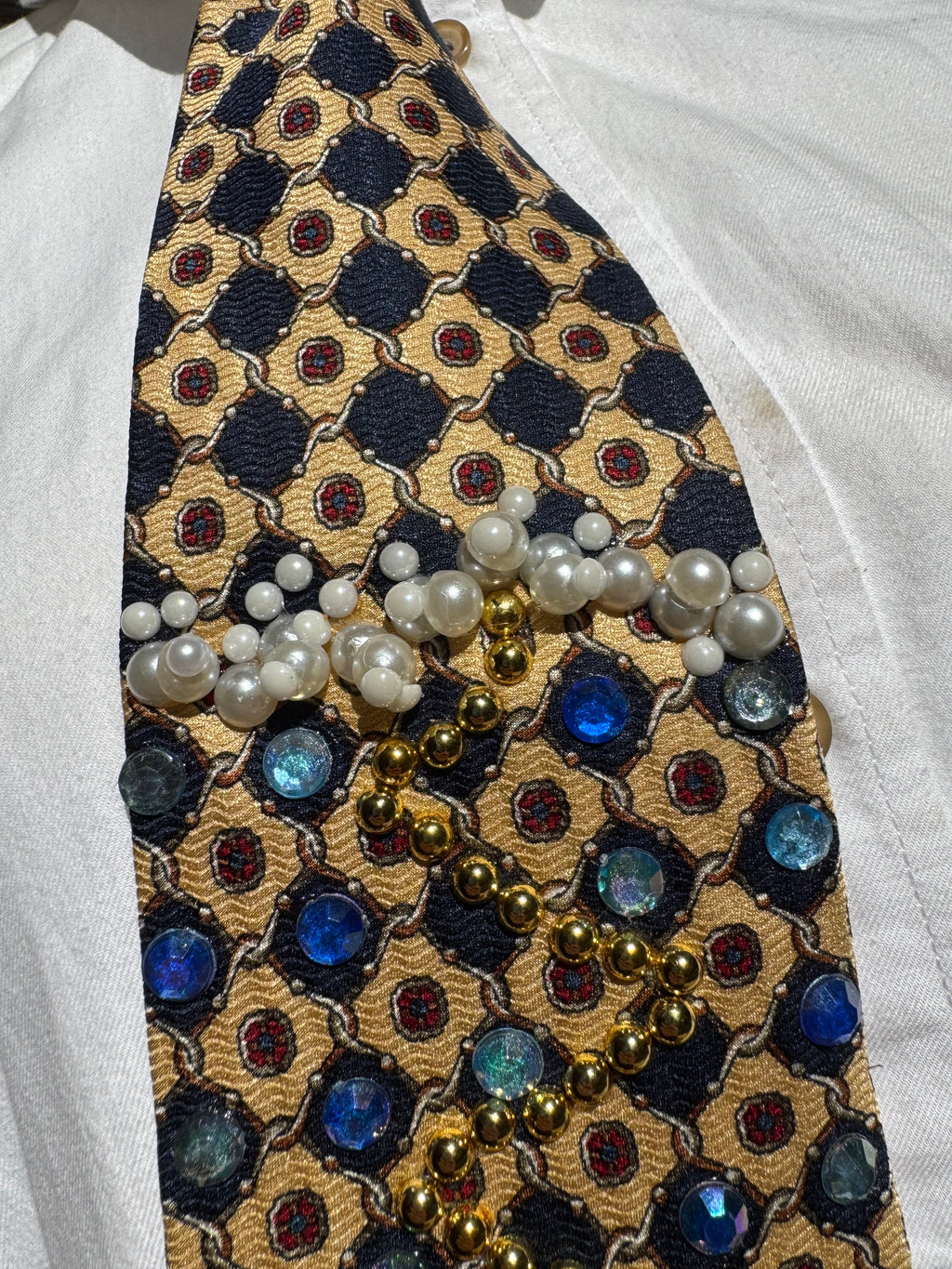 Light Brown Ocean View Anchored Nautical Royalty Tie