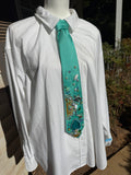 Coral Blue Over View of Caribbean Ocean Nature Royalty Tie