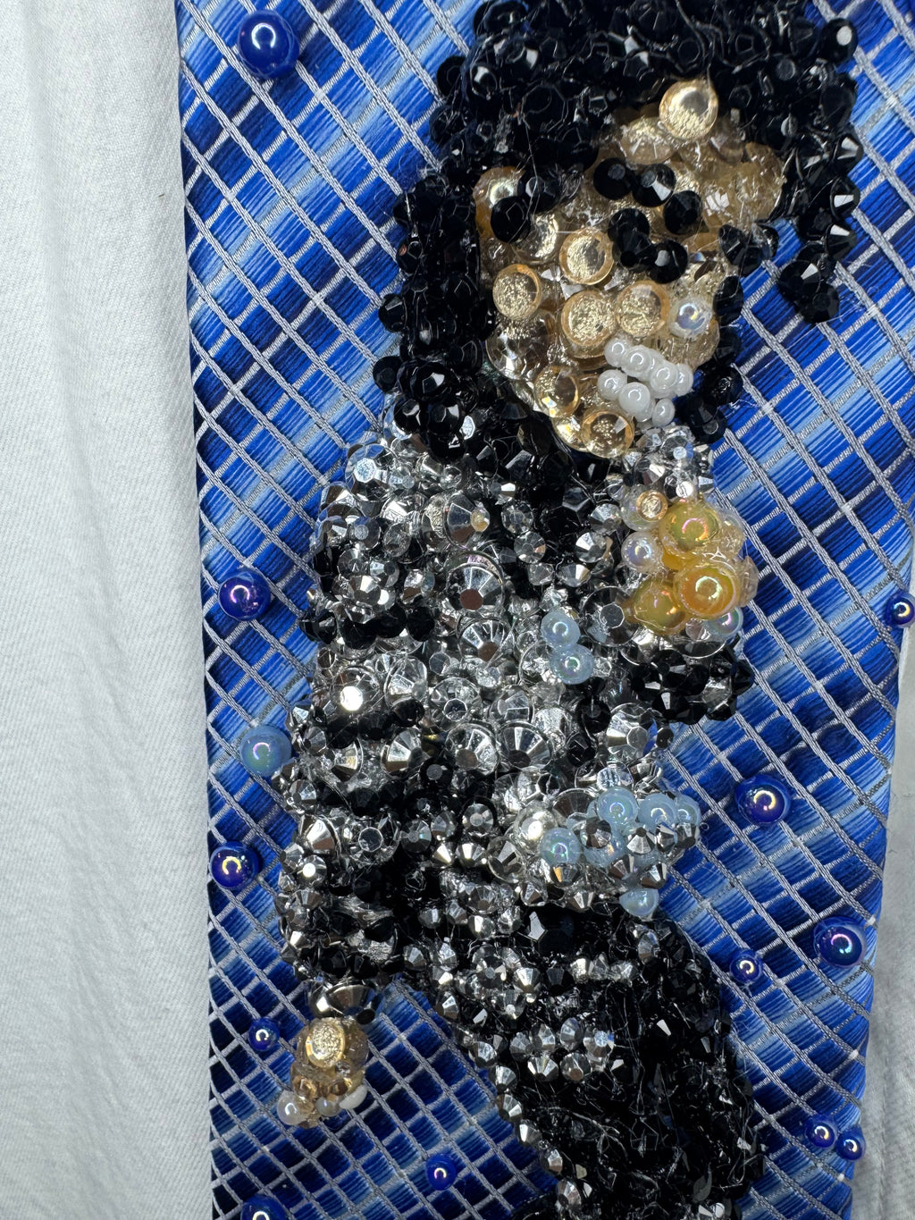Electric Blue Michael Jackson Doing Toe Stand While Singing Wembly Concert Bad Tour 1987 Tie