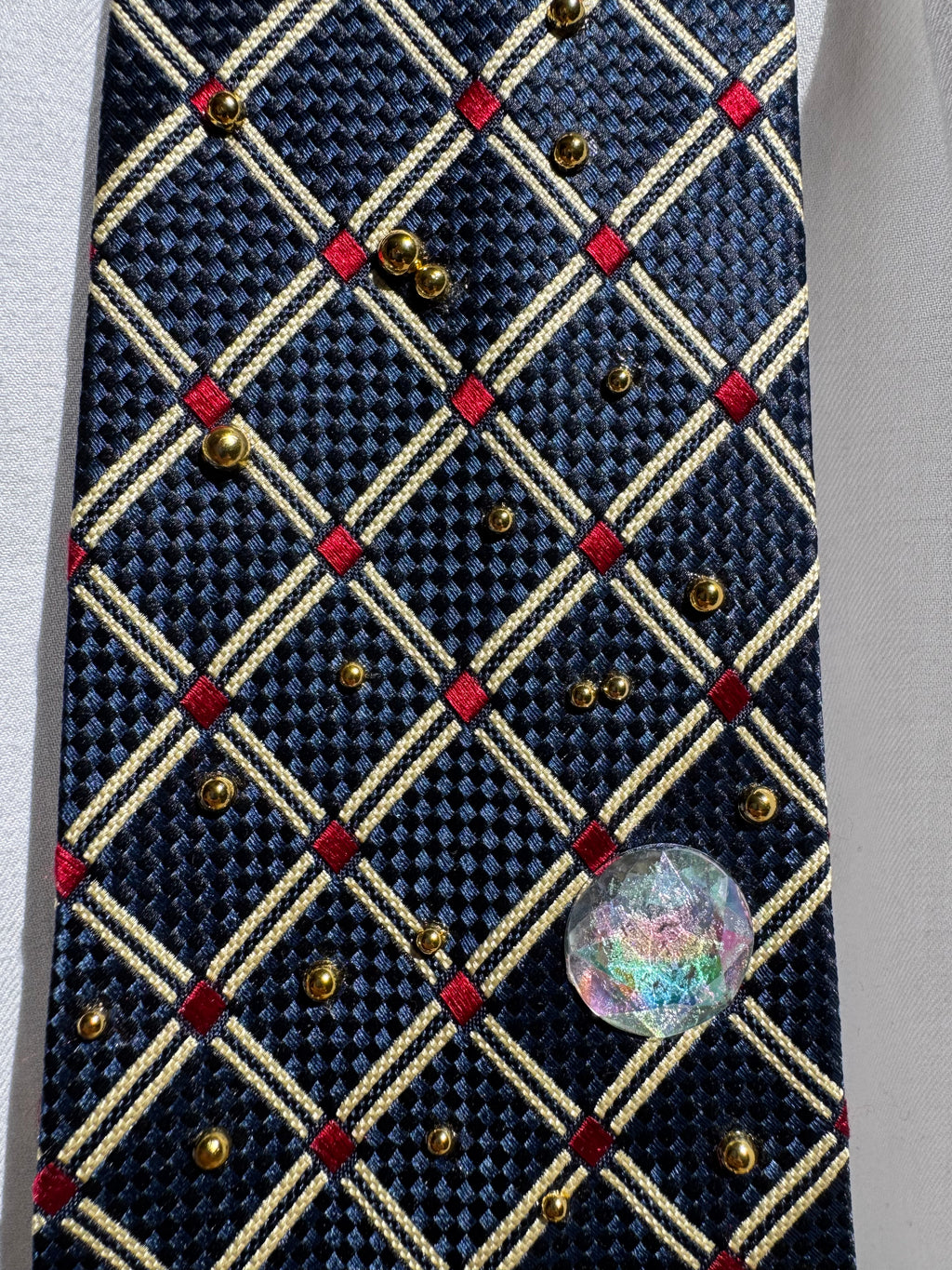 Navy Blue Paris France High Class Royalty Tie