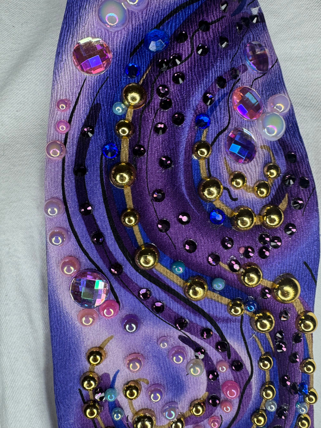Indigo Purple and Pink Hypnotic Swirl Pool Royalty Tie