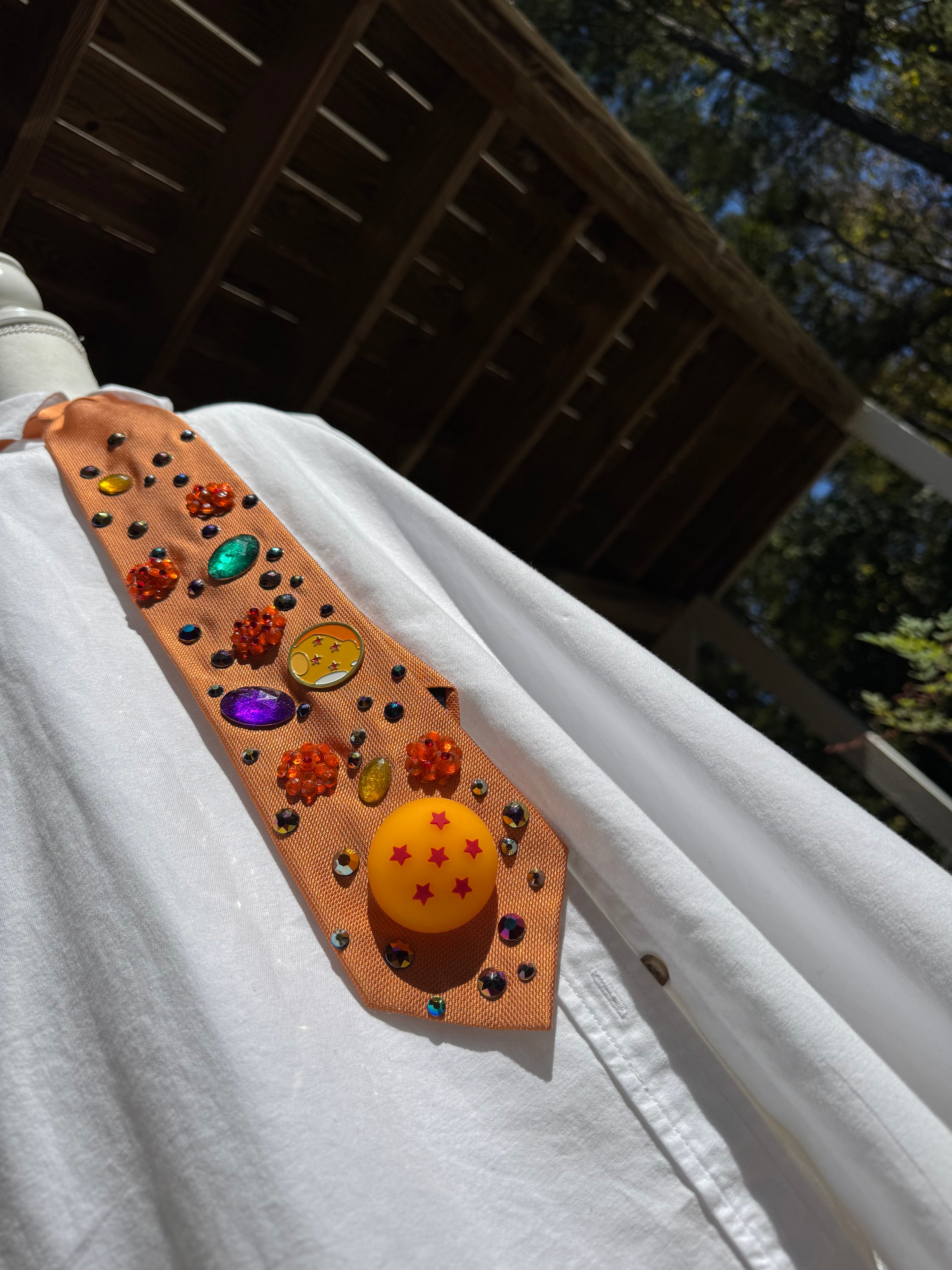 Orange All 7 Dragon Balls Dragon Ball Z Tie