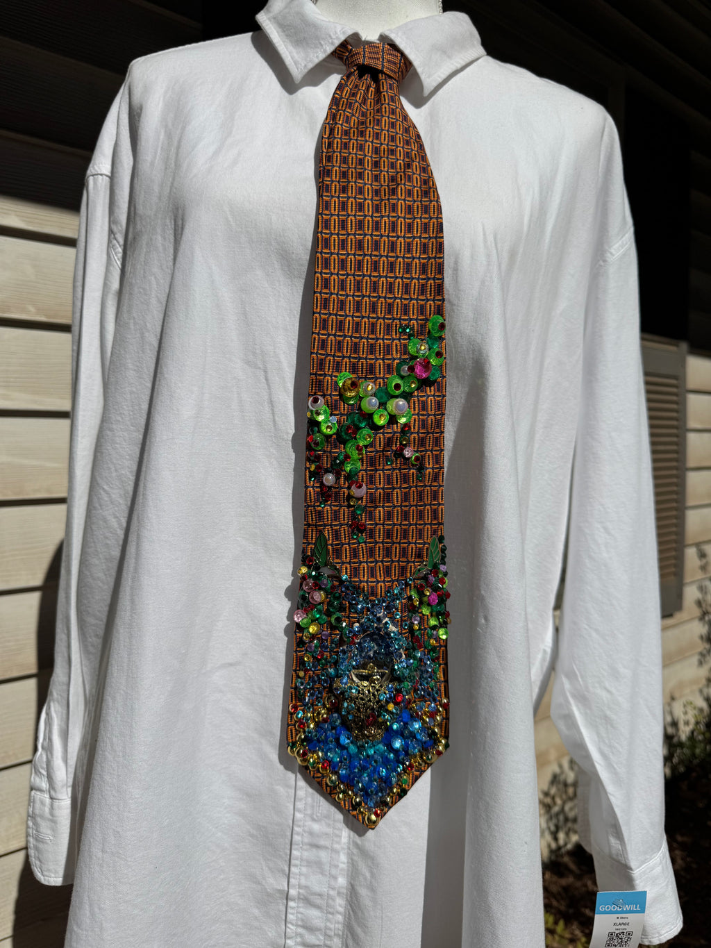 Orange Lost Luxurious Jaguar Water Fountain Nature Royalty Tie
