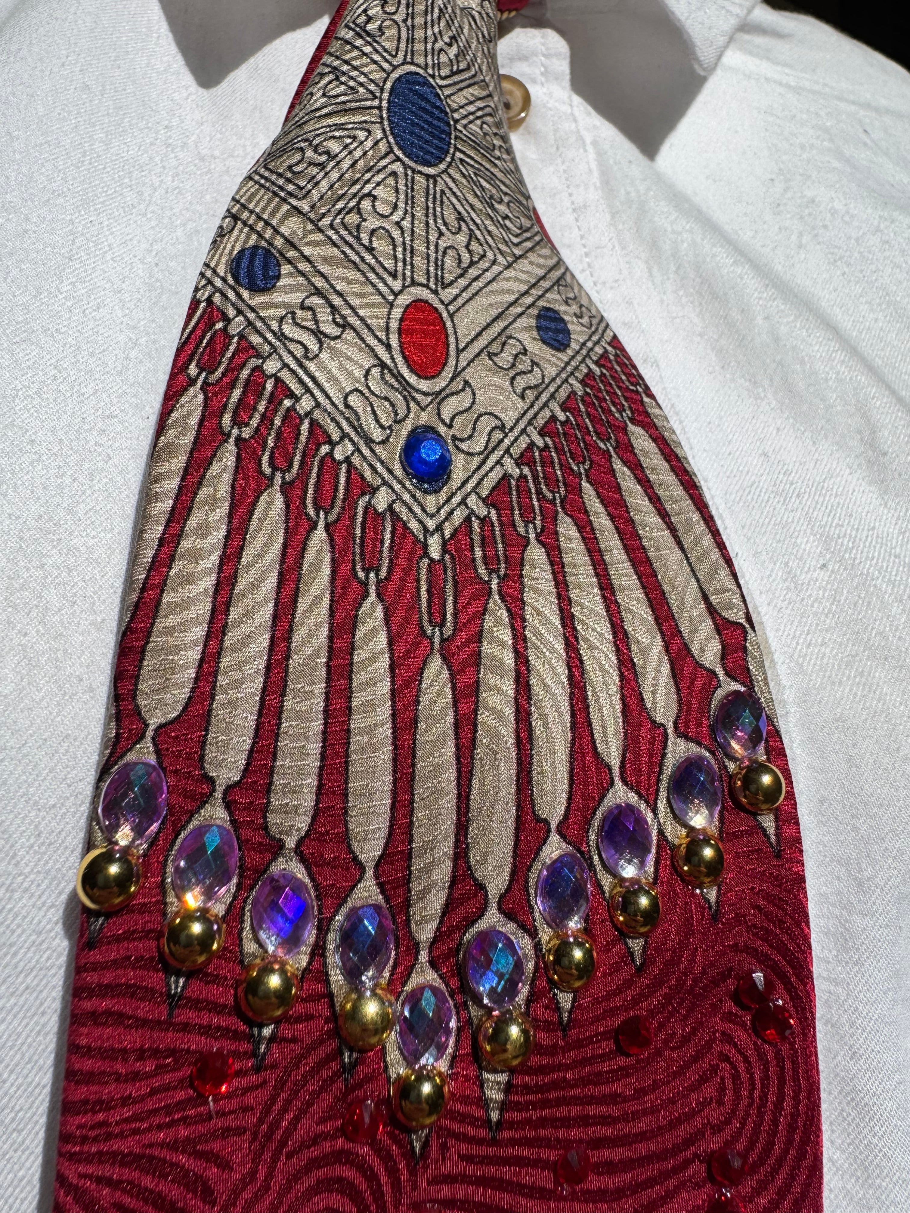 Red Supreme High Class Royalty Tie