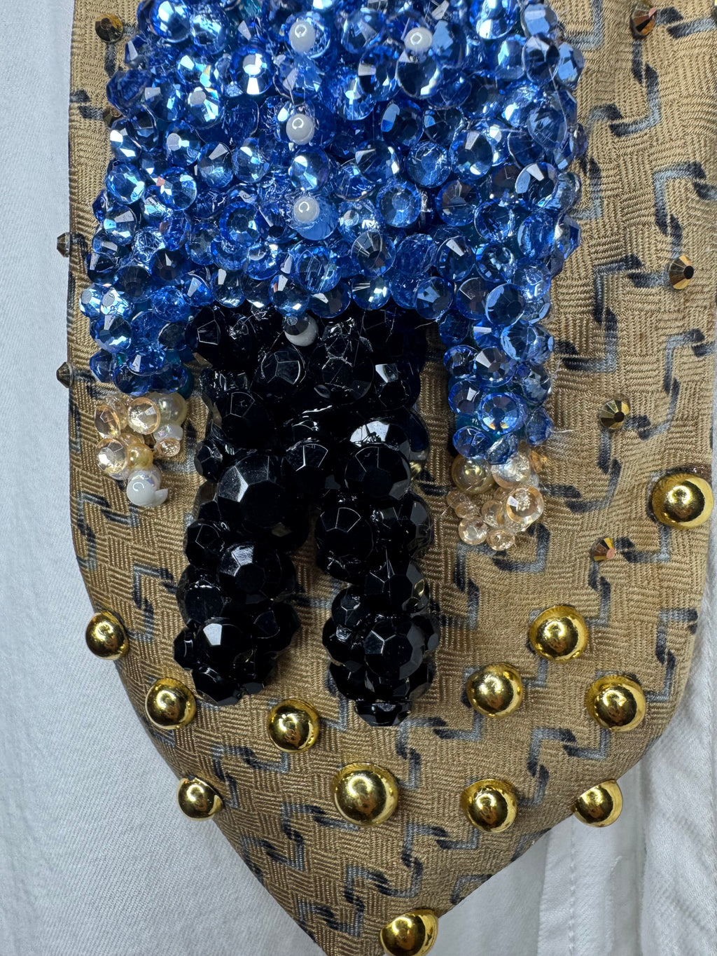 Gold Michael Jackson Singing in Sky Blue Polo Newspaper Scene From Leave Me Alone Music Video Tie