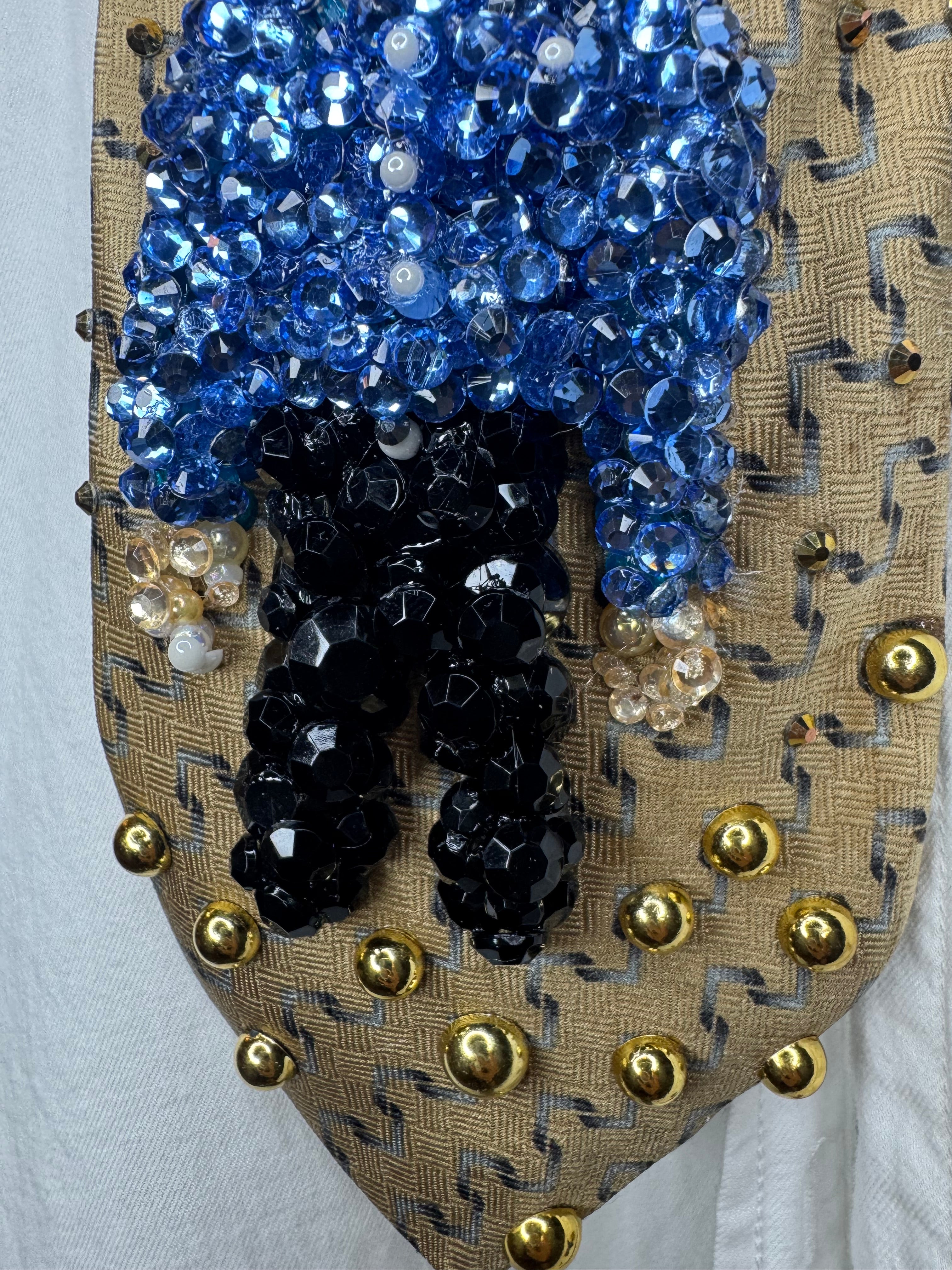 Gold Michael Jackson Singing in Sky Blue Polo Newspaper Scene From Leave Me Alone Music Video Tie