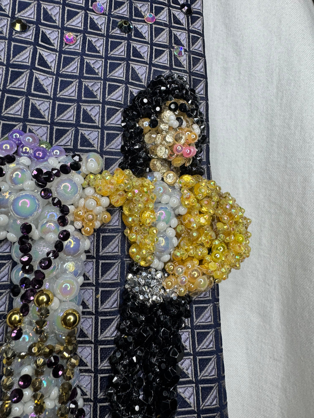 Purple Michael Jackson Yellow Polo Librarian Girl Single Cover Tie