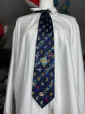 Navy Blue Tropical Treasure Box High Class Royalty Tie