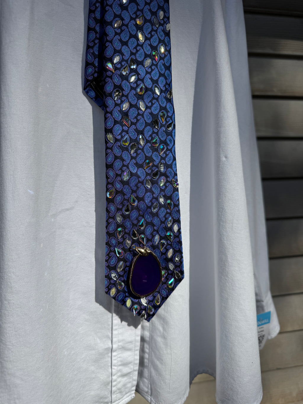 Purple Wizard Tear Drop Royalty Tie