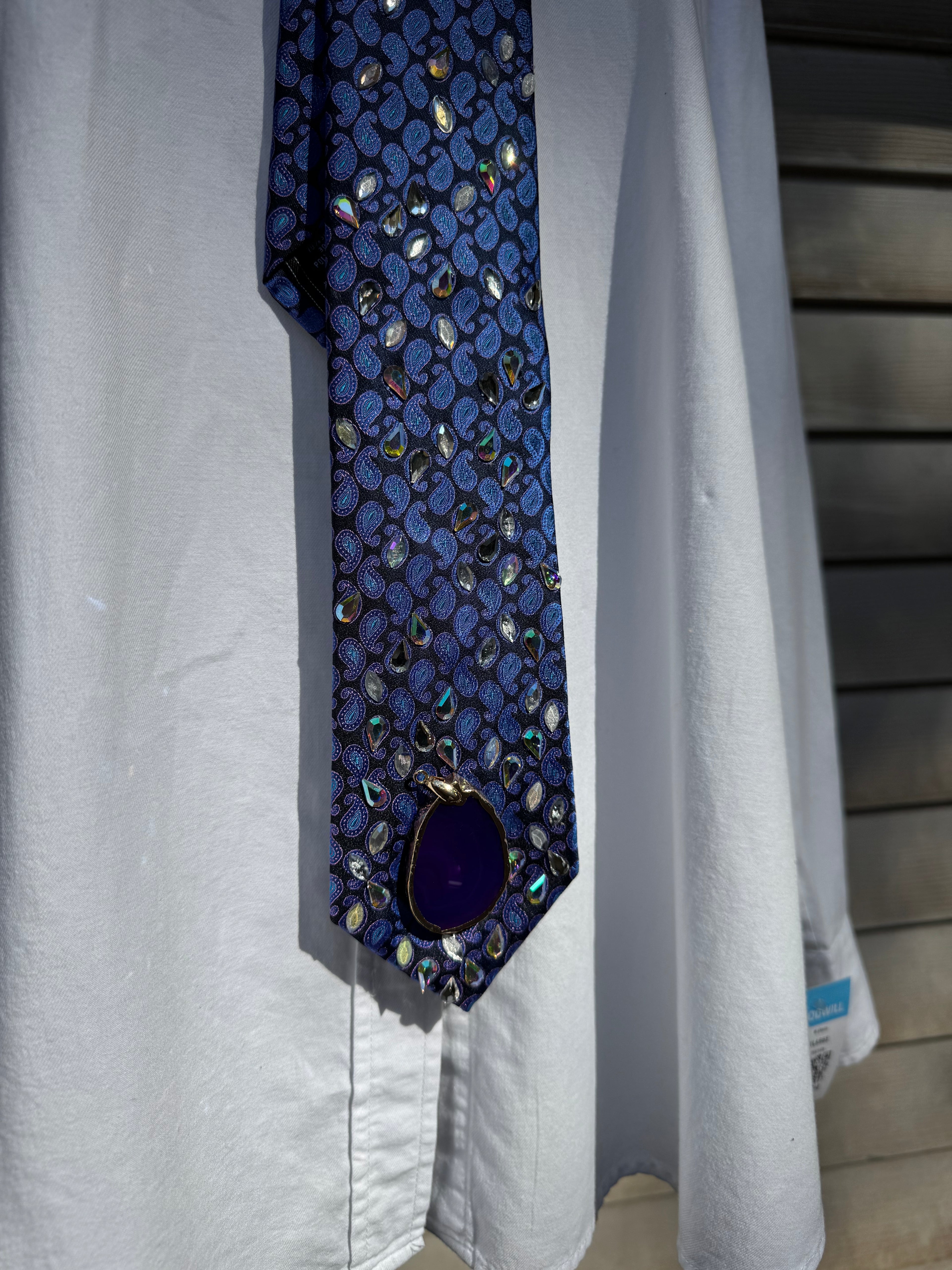 Purple Wizard Tear Drop Royalty Tie