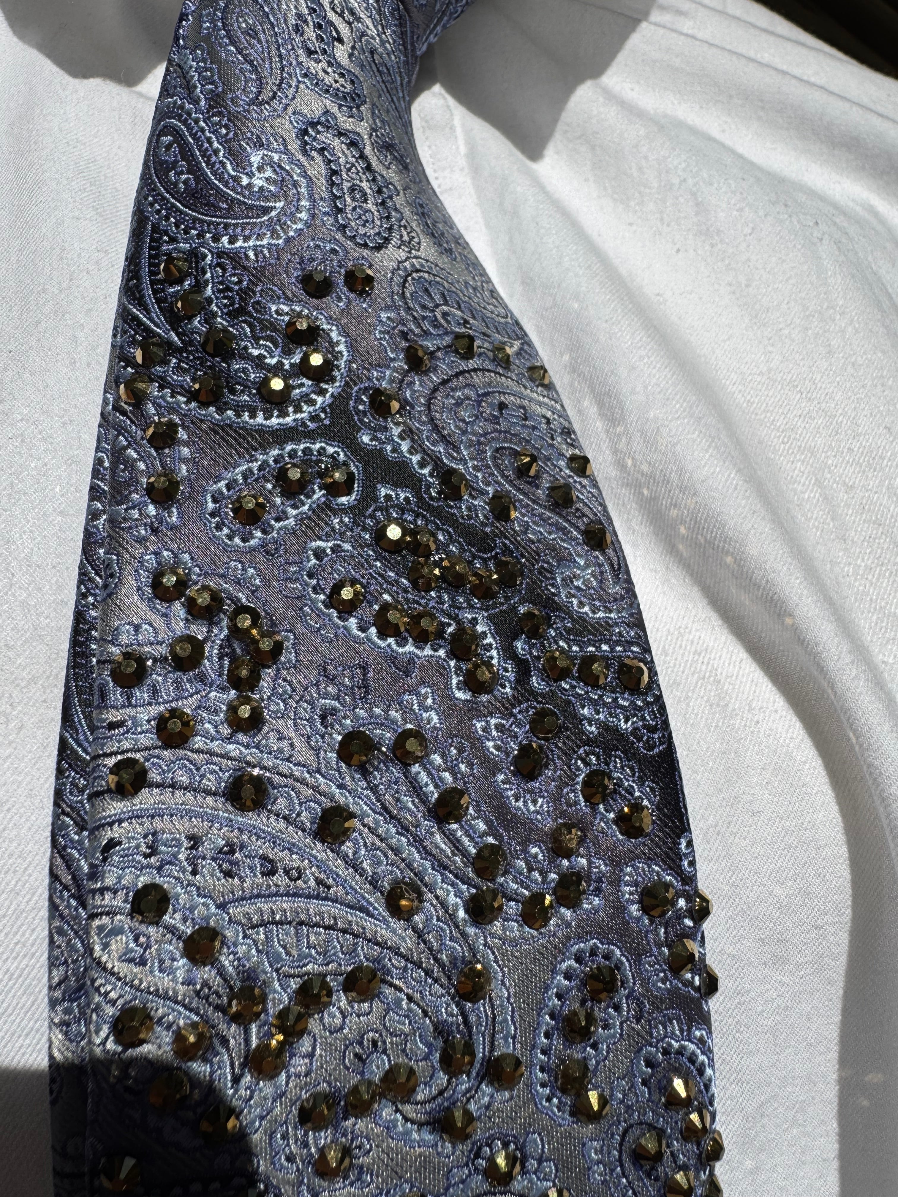 Navy Blue Paisley High Class Royalty Tie