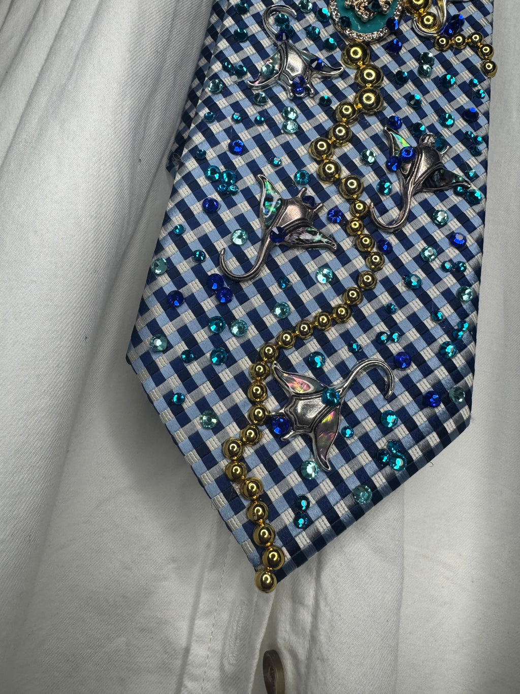 Light Blue Tropical Treasure Box Of Stingrays Royalty Tie