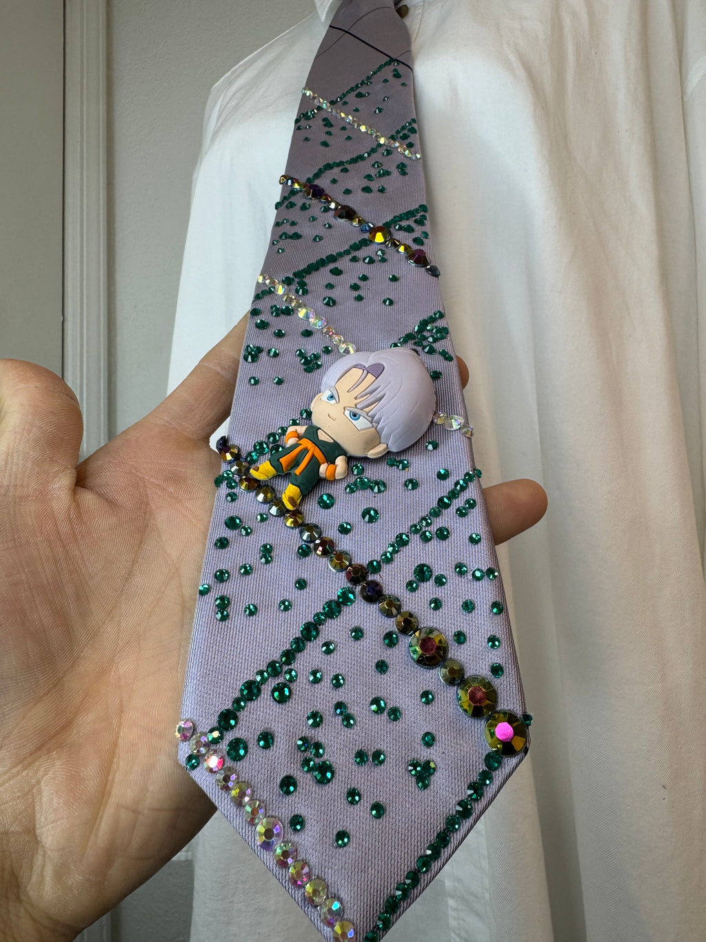 Lavender Purple Trunkz Striped Royalty Dragon Ball Z Tie