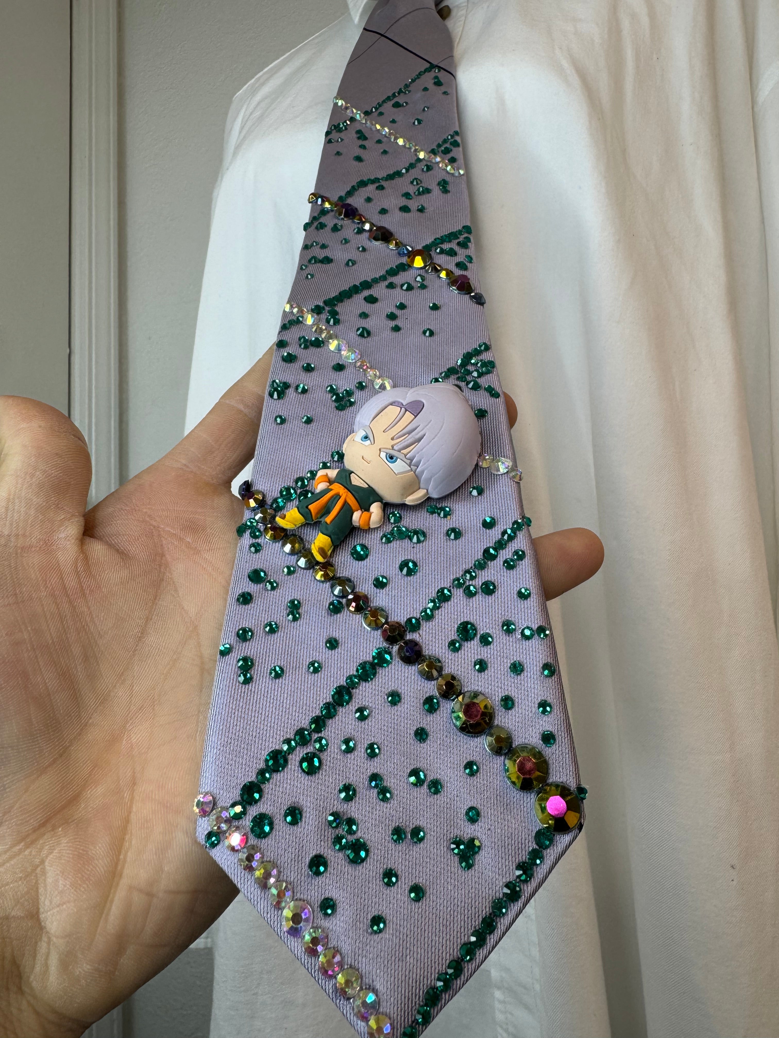 Lavender Purple Trunkz Striped Royalty Dragon Ball Z Tie