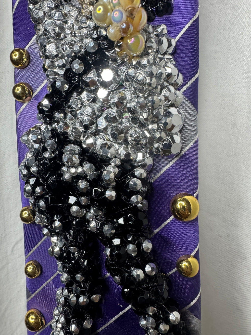 Purple Michael Jackson Hand to Sky Pose Human Nature Bad Tour Wembly Concert 1979 Tie