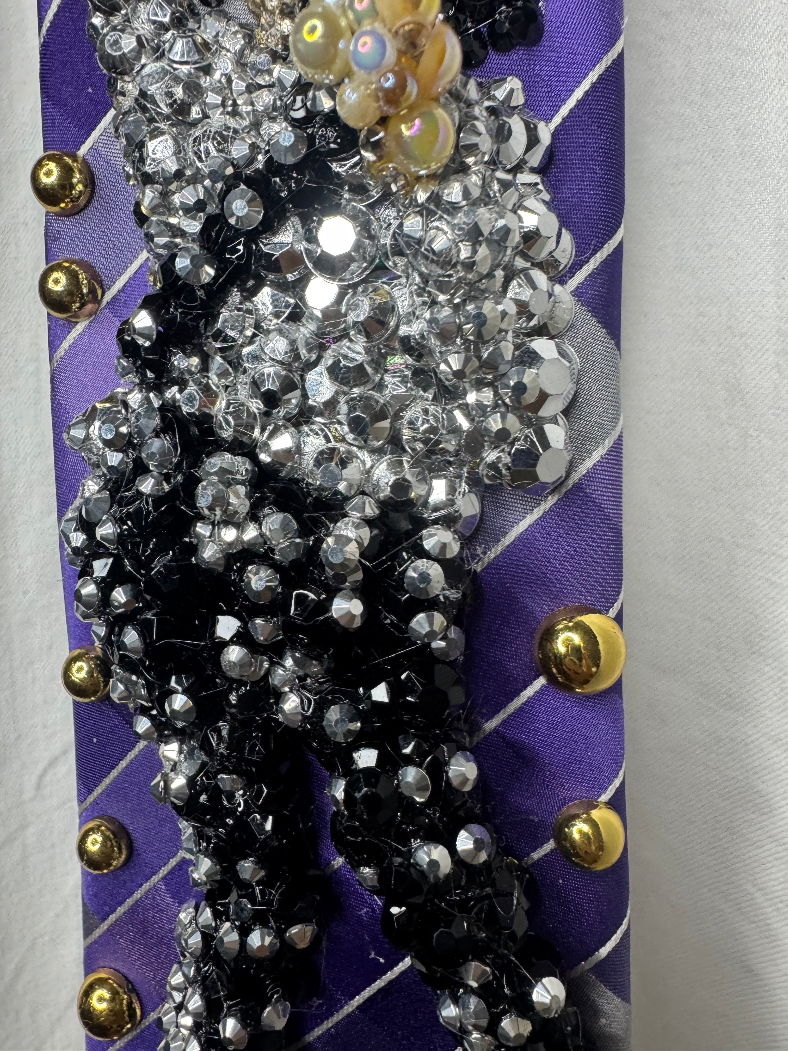 Purple Michael Jackson Hand to Sky Pose Human Nature Bad Tour Wembly Concert 1979 Tie