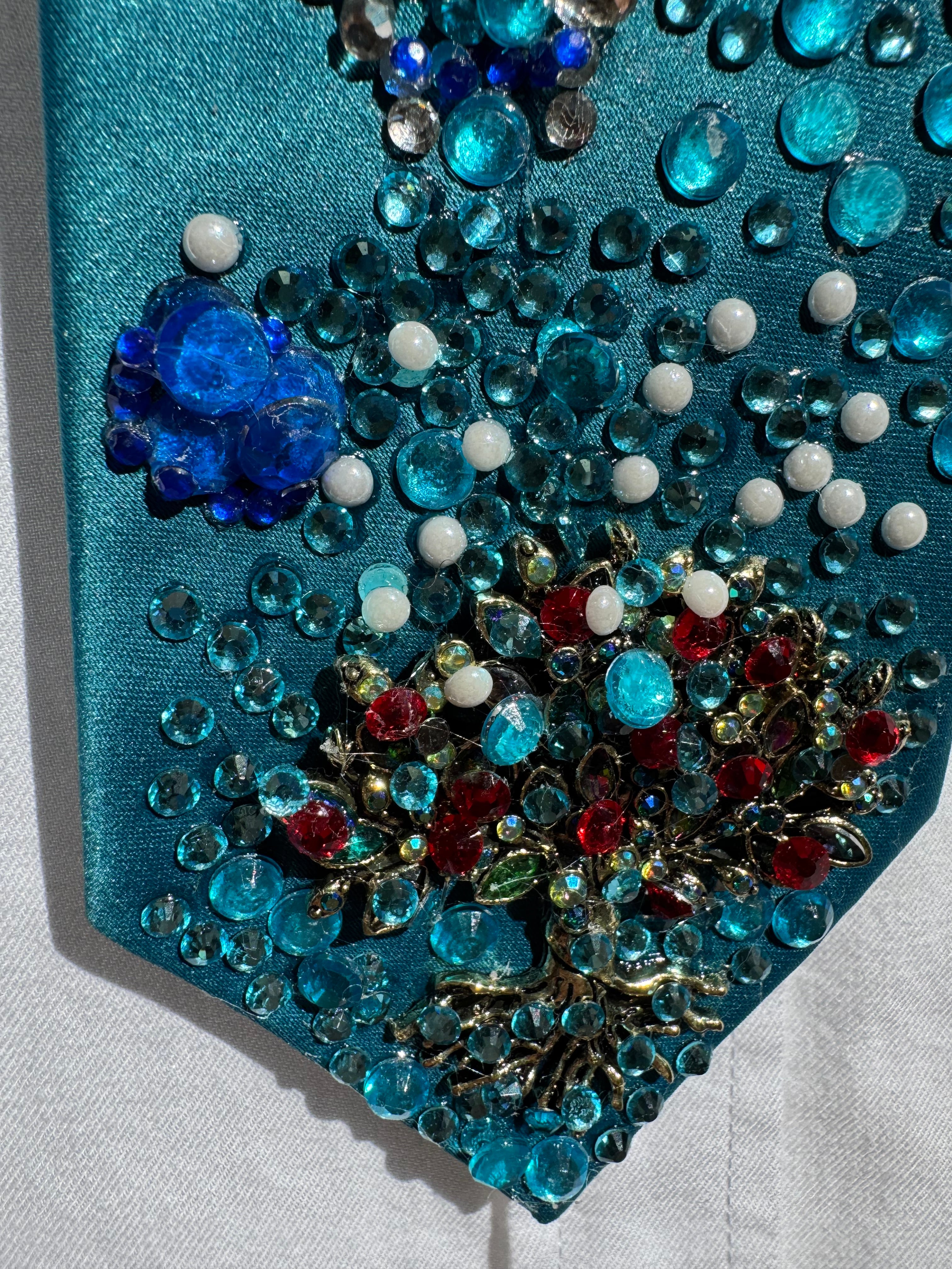 Turquoise Silk Fiji Water Over Fiji Bottle Water Royalty Tie