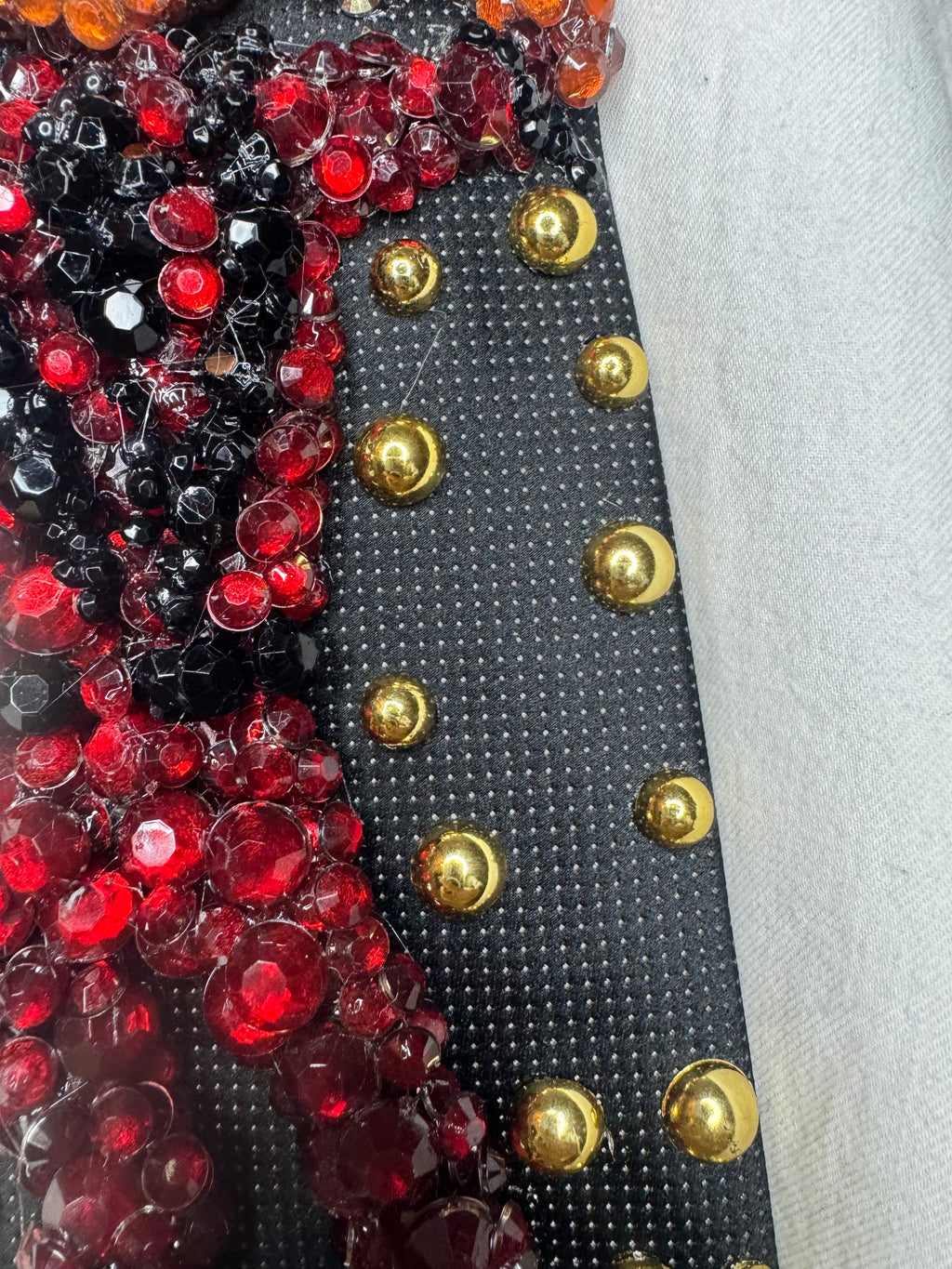 Dark Grey Michael Jackson Arm Over Head Thriller Pose Music Video Tie