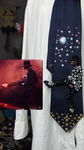 Navy Blue Michael Jackson Hitting Leg Kick to Start Of Billie Jean Victory Tour 1984 Tie