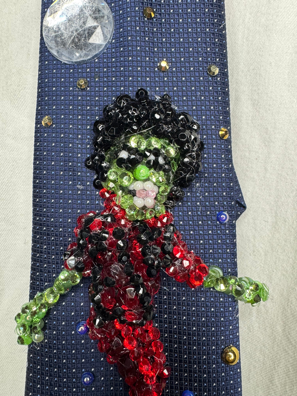 Navy Blue Zombie Michael Jackson Intro Double Dance Scene From Thriller Short Film Tie