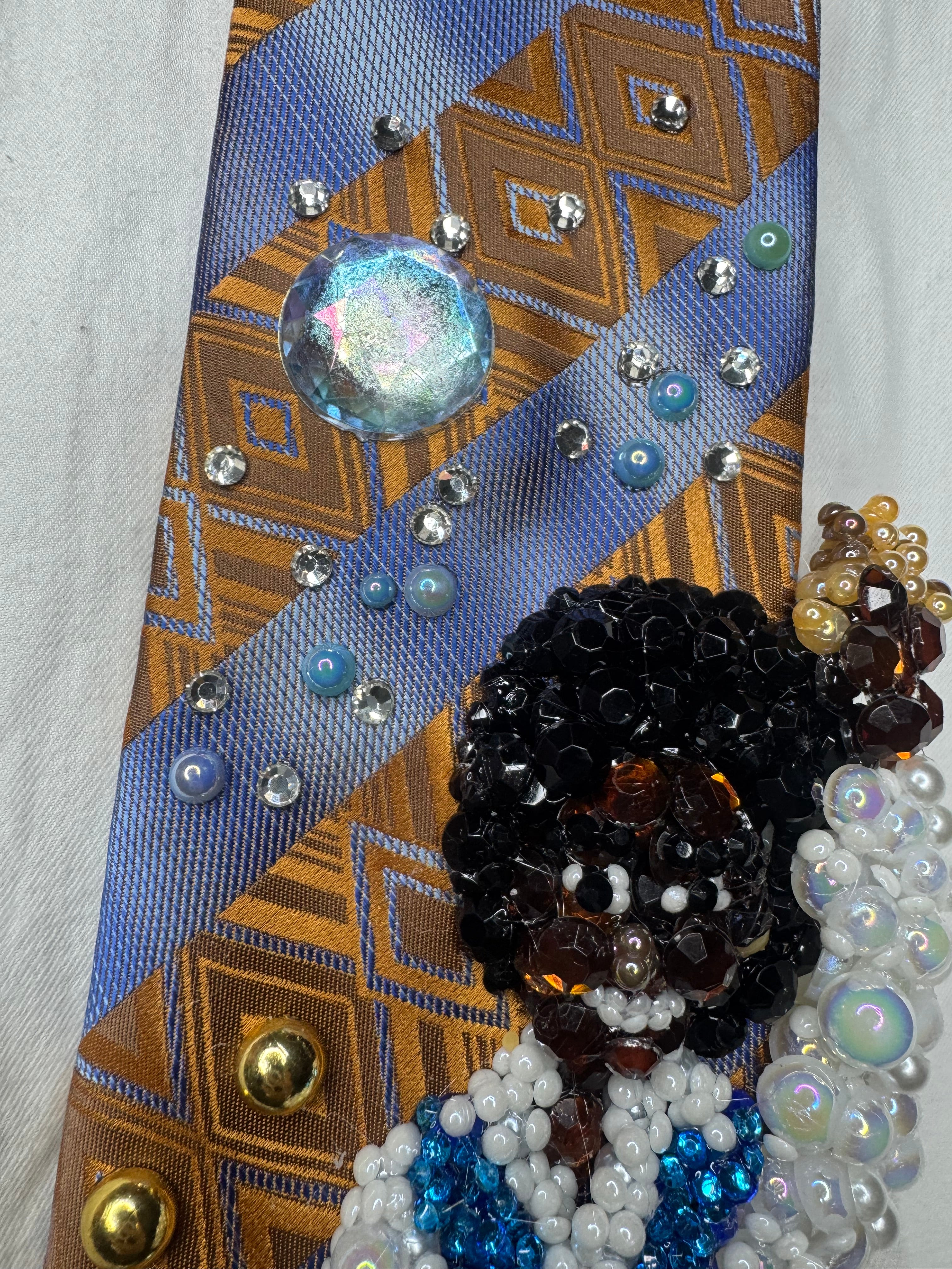 Orange and Blue Teen Michael Jackson in Two Tone Blue Outfit Performing on Tv Jacksons Era Tie
