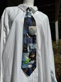 Navy Blue and White Angry Luke Skywalker Under Death Star Ultimate Star Wars Tie