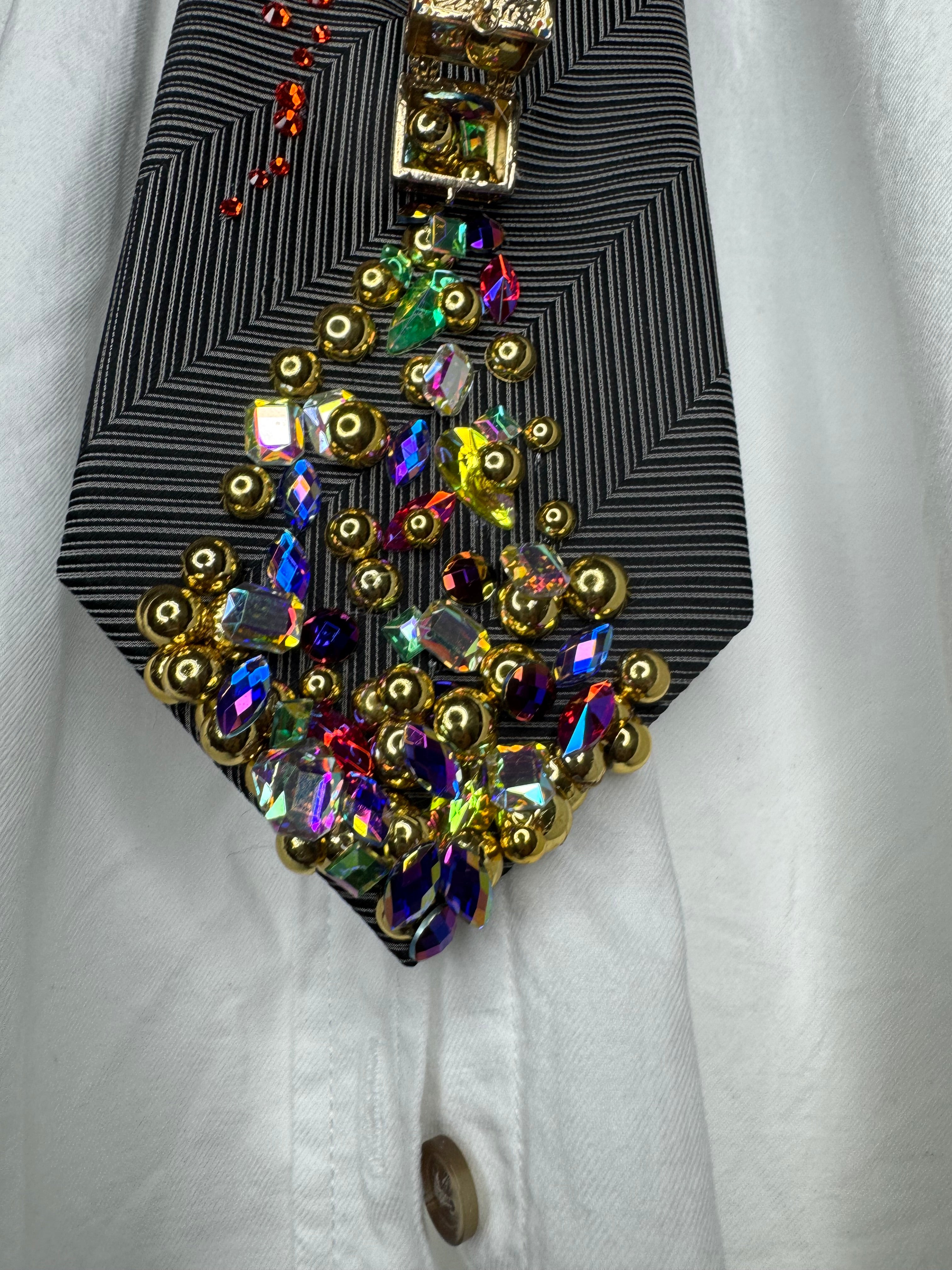 Grey Dragons and Hidden Treasures Royalty Tie