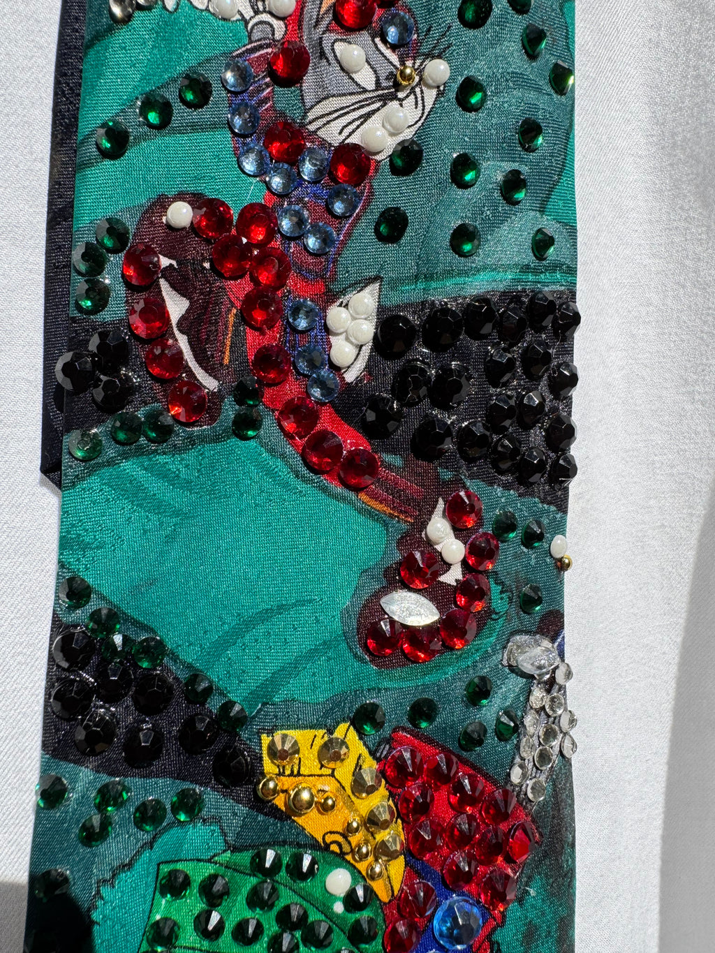Black Full Looney Tunes Cast Playing Golf Movie Tie