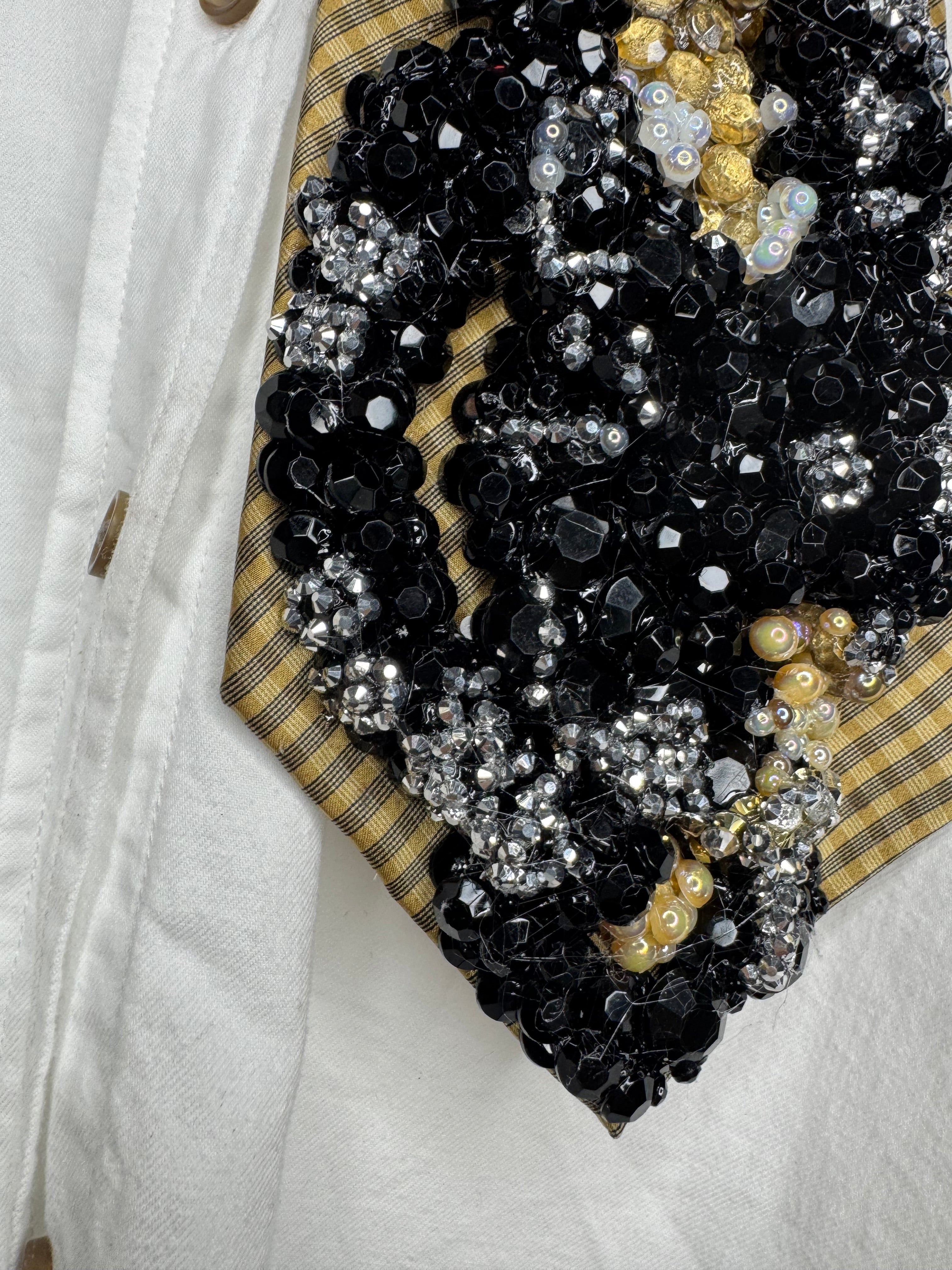 Gold Michael Jackson Bad Album Cover Tie