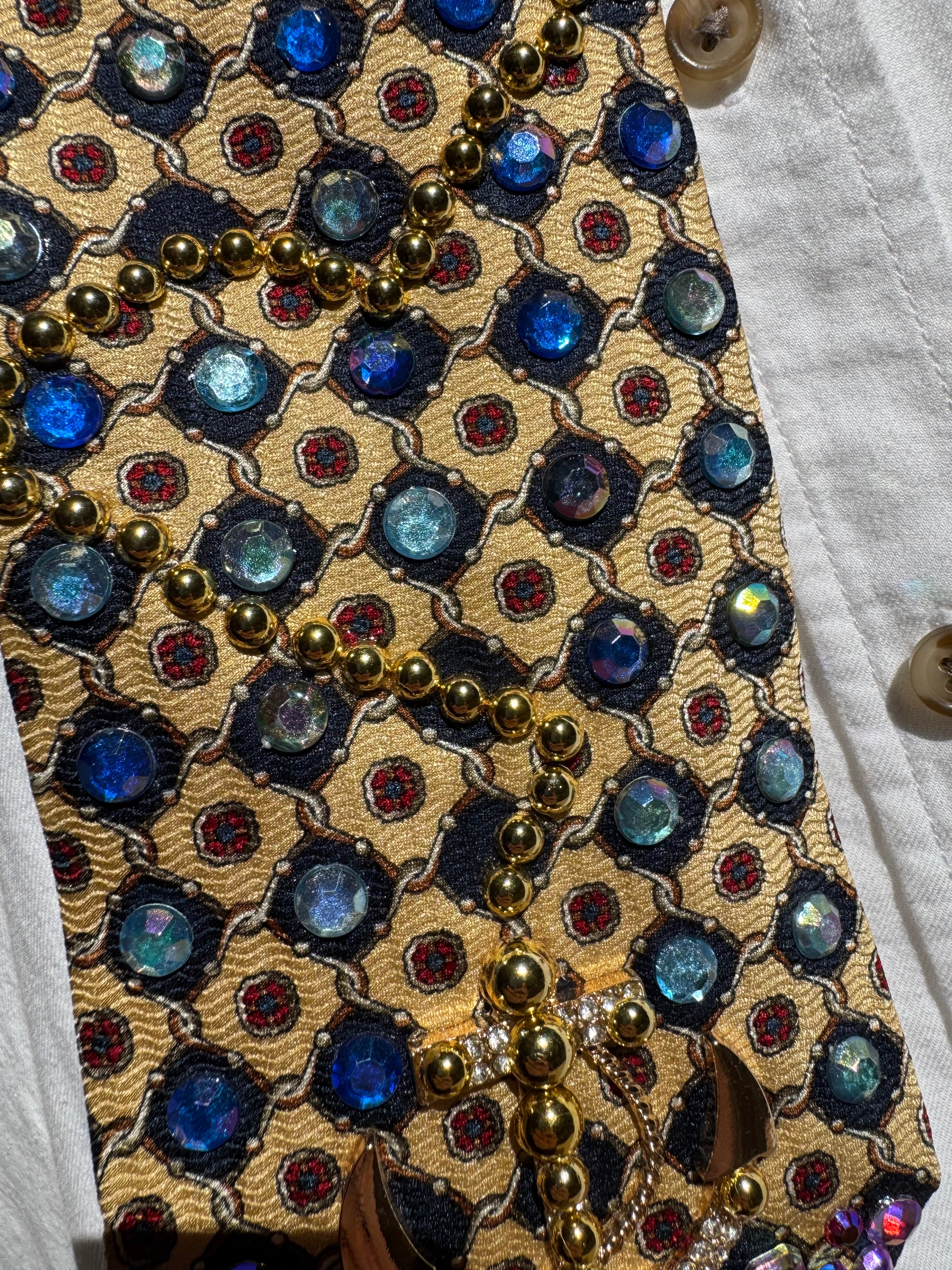 Light Brown Ocean View Anchored Nautical Royalty Tie