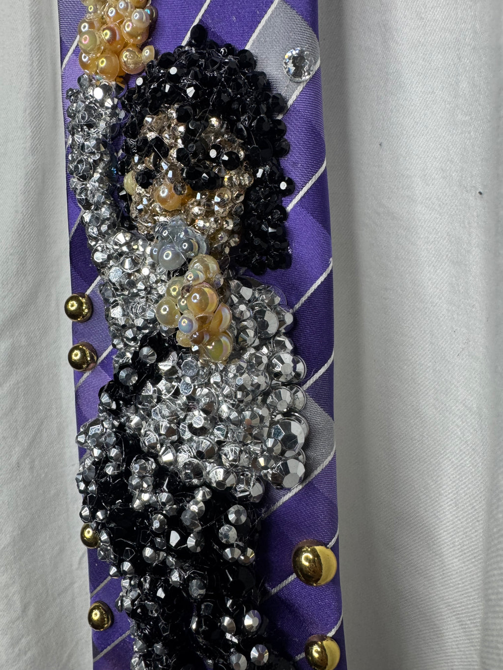 Purple Michael Jackson Hand to Sky Pose Human Nature Bad Tour Wembly Concert 1979 Tie