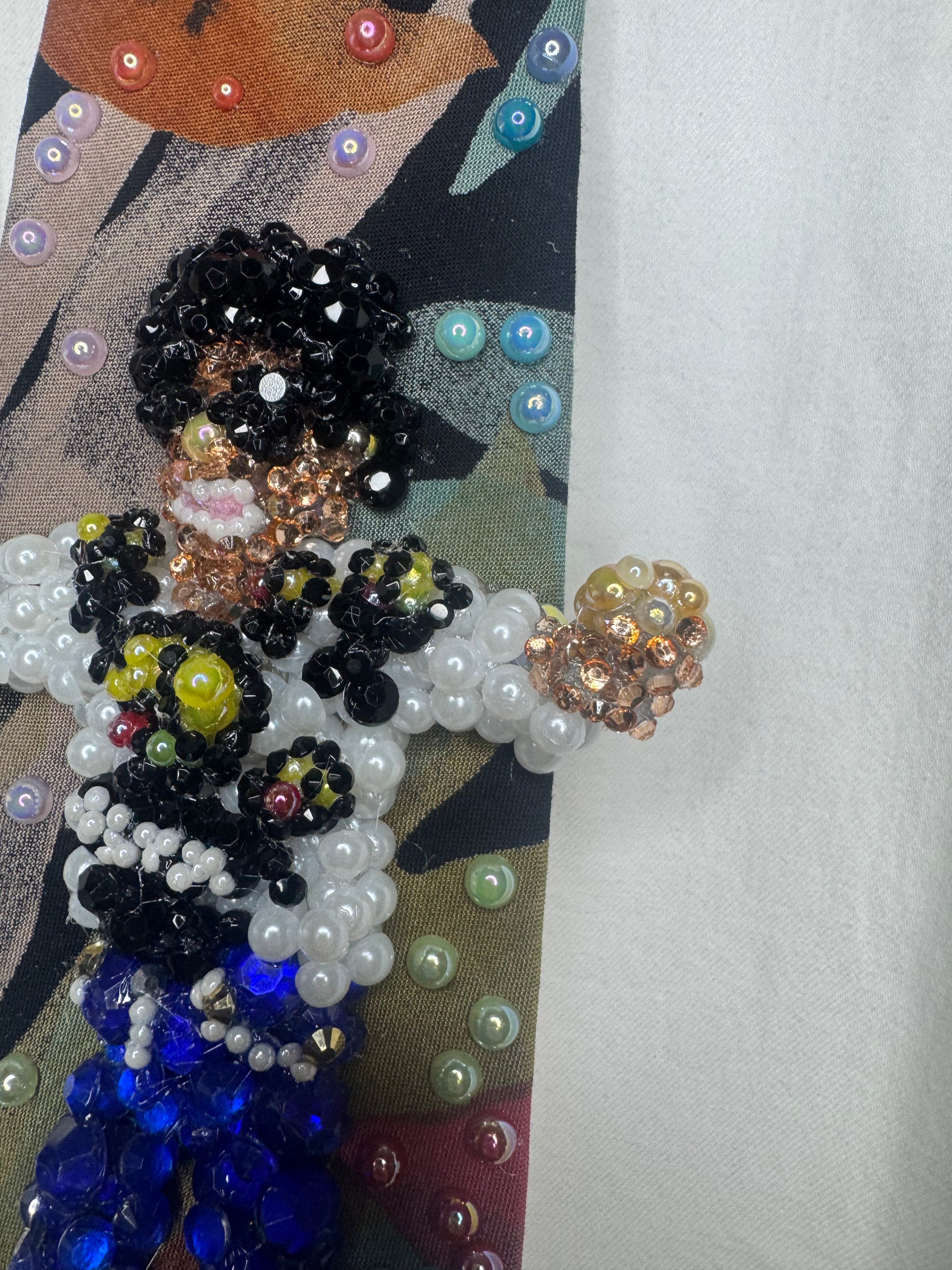 Multicolored Floral Print Michael Jackson Dancing in TDCAU Music Video Tie