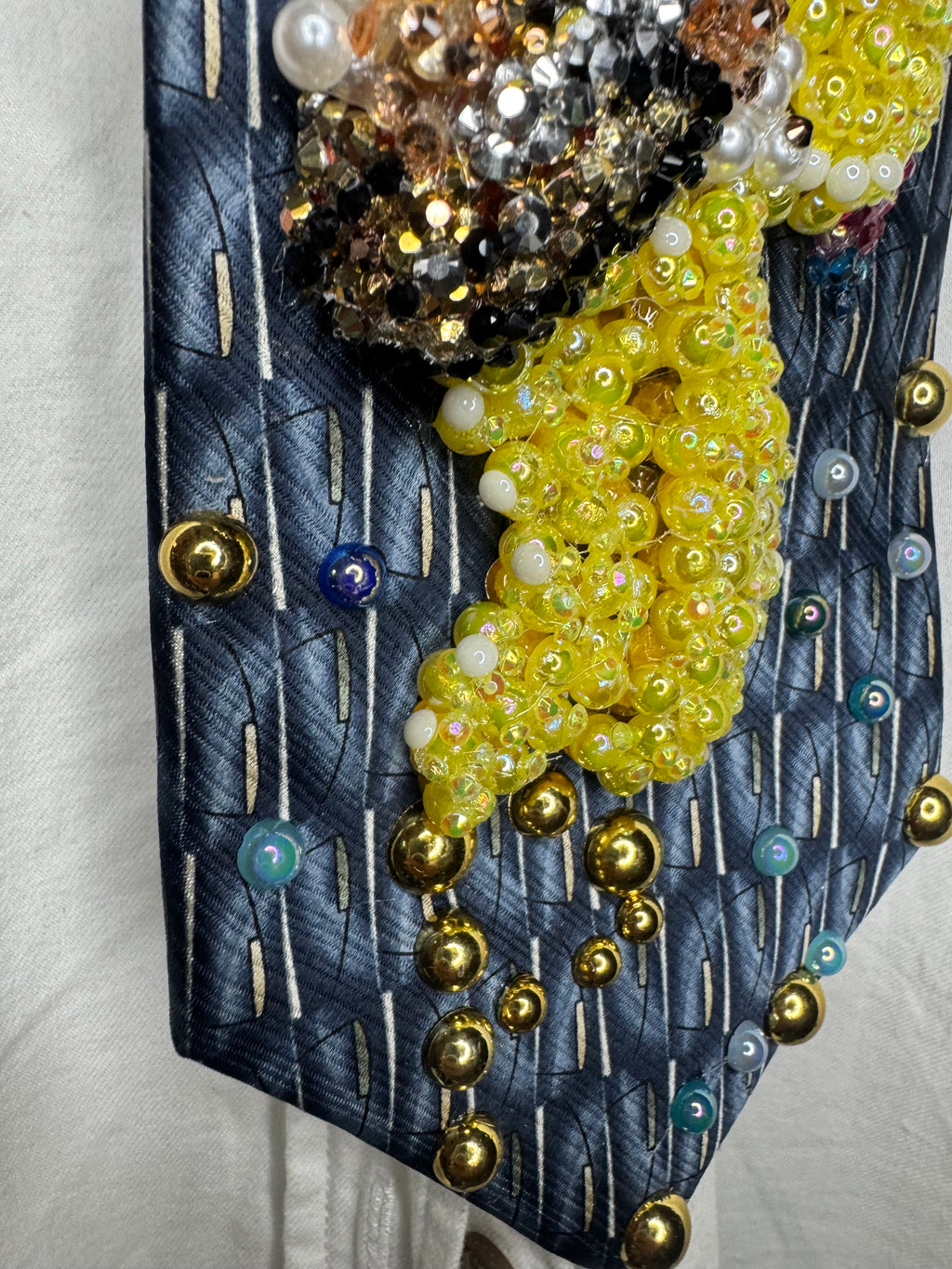 Navy Blue Prince In Full Yellow Outfit & Floral Scarf Performing Live Tie