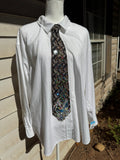 Grey Iridescent Dragon Spitting Rainbow Flames Royalty Tie