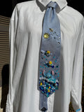 Light Blue Stitch Laying In Pool With Rubber Duckies Movie Tie