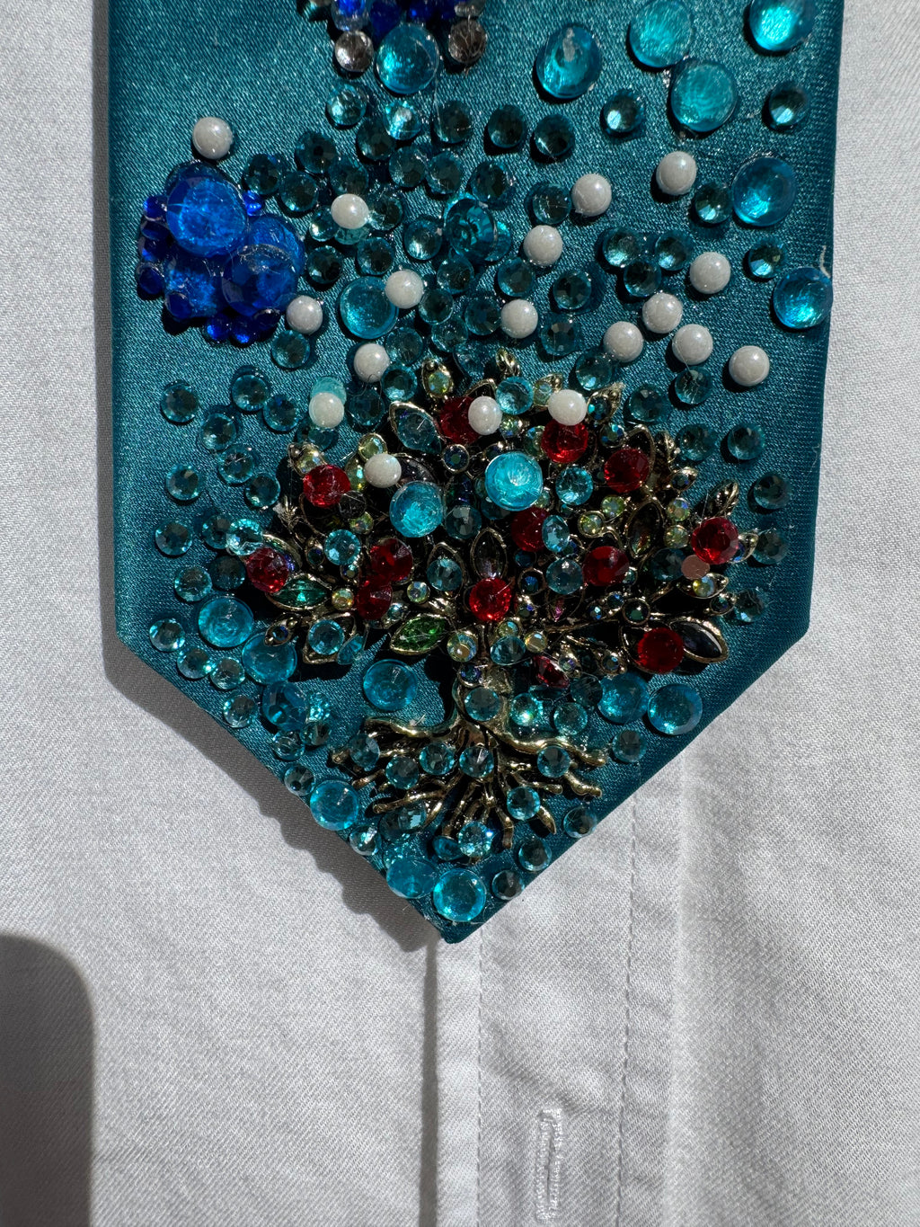 Turquoise Silk Fiji Water Over Fiji Bottle Water Royalty Tie