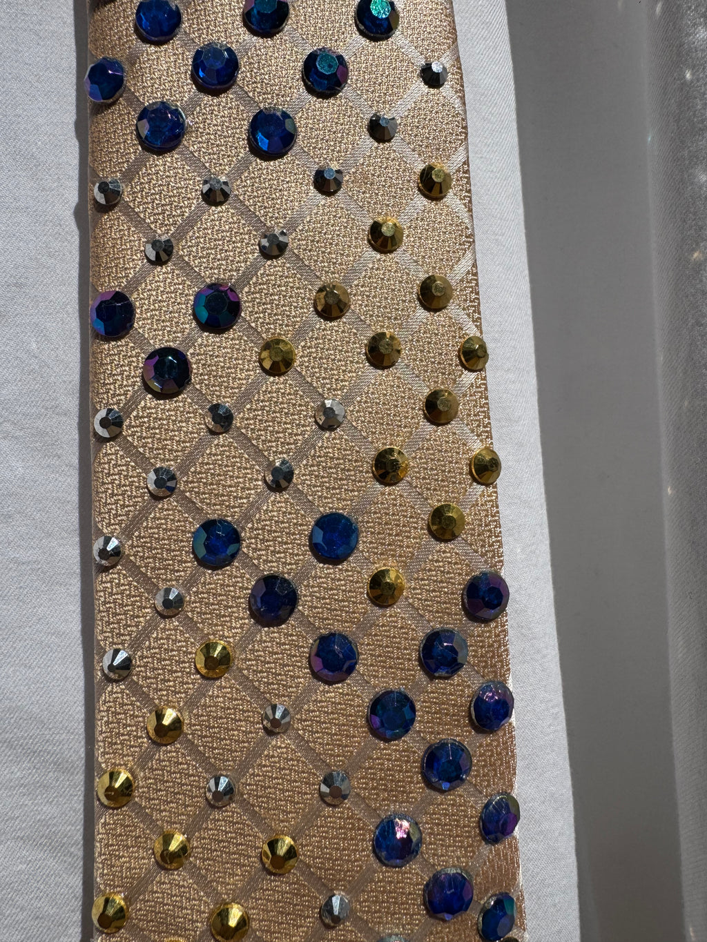 Beige Charmed Lemur Cat Eyes High Class Royalty Tie